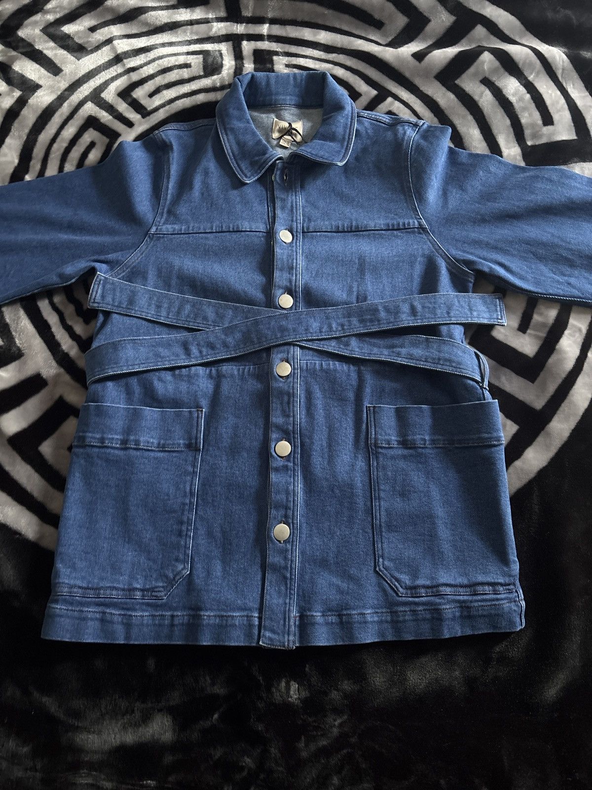 Other VIVERE Macy Belted Longline Denim Jacket Size XL / US 12-14 / IT 48-50 - 1 Thumbnail