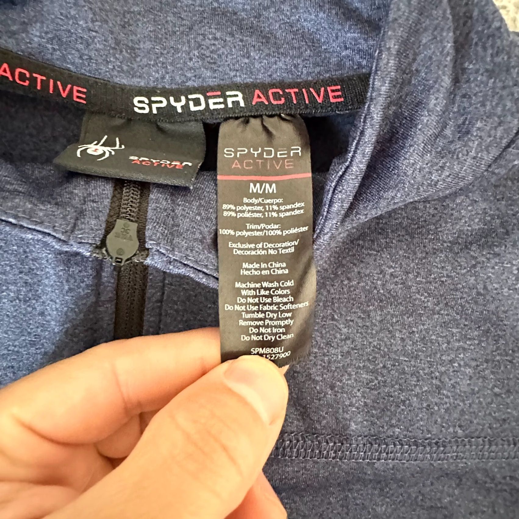 Spyder Spyder Shirt Mens Adult Medium Blue 1/4 Zip Polyester Stretch Pullover Casual 90s Style Long Sleeve Active Pullover Shirt Mens Size US M / EU 48-50 / 2 - 5 Thumbnail