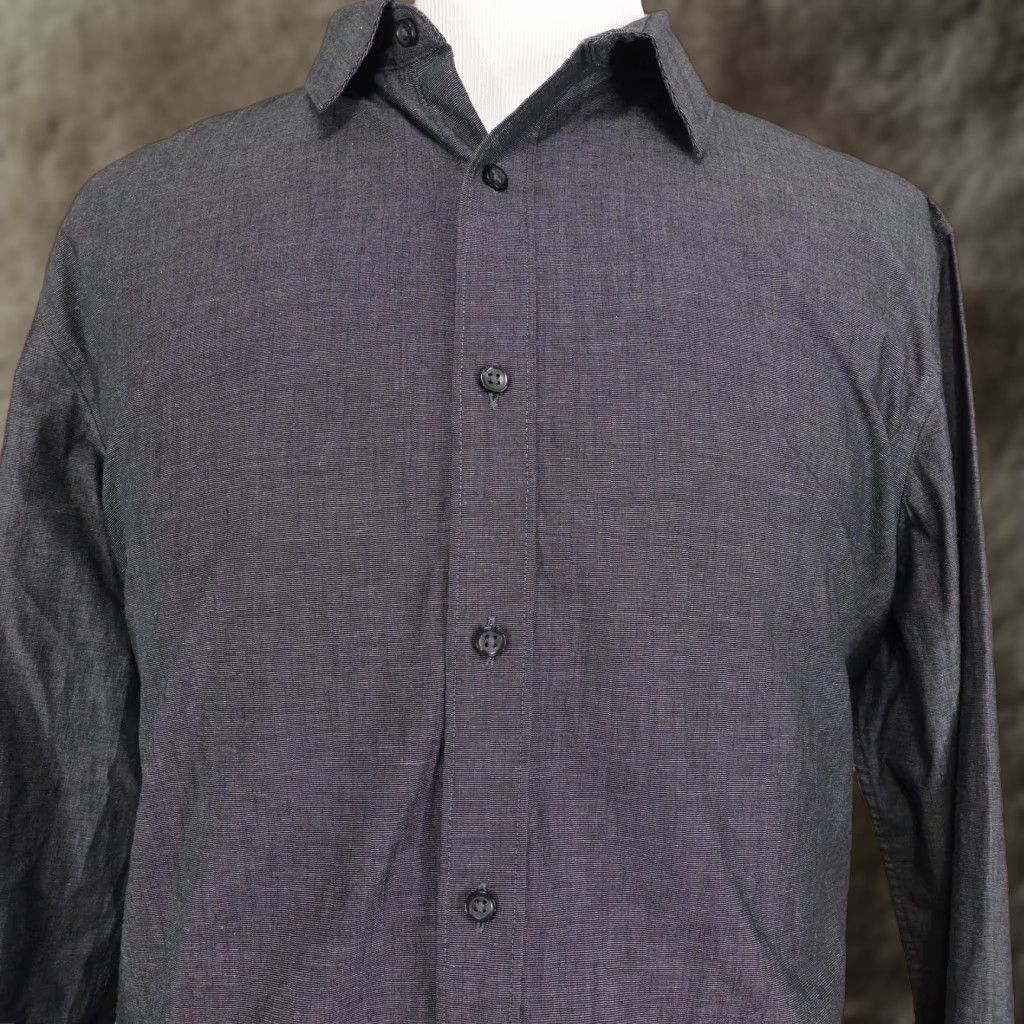 Apt. 9 APT. 9 Shirt Mens XL Slim Fit Charcoal Long Sleeve Button-Up Casual Stretch Size US XL / EU 56 / 4 - 1 Thumbnail