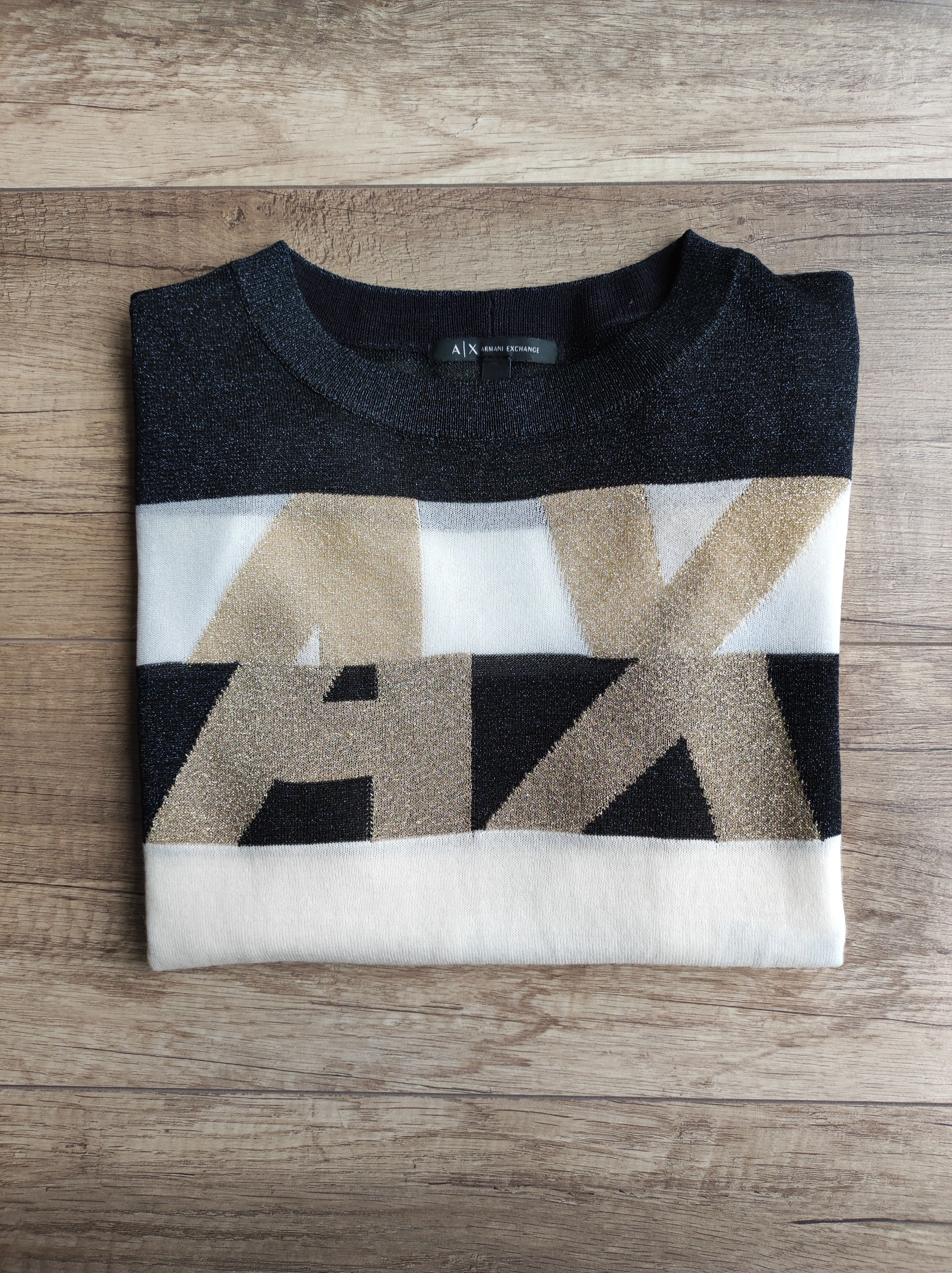 Armani × Armani Exchange Armani Exchange Women's Wool Blend Glitter Sweater,XS Size XS / US 0-2 / IT 36-38 - 5 Thumbnail
