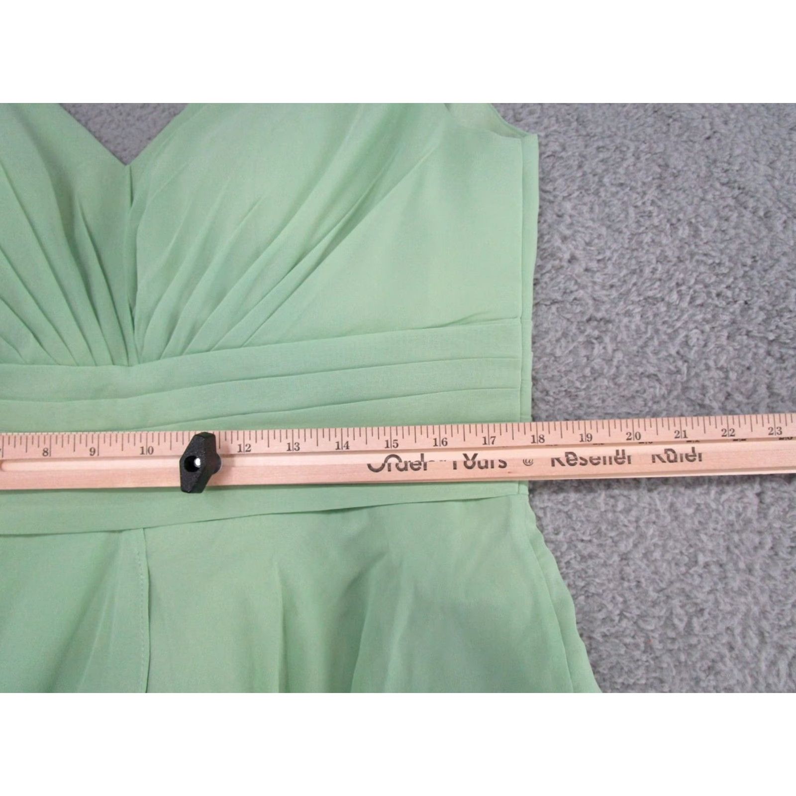 Vintage Lavetir Lace Up Back Sleeveless Mint Green Dress Women's Size 12 Lace Ball Gown Night Formal Wedding Party Cocktail Short Dress Women Size XL / US 12-14 / IT 48-50 - 6 Thumbnail