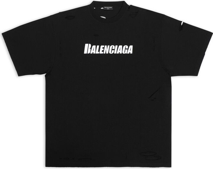 Balenciaga Caps T-Shirt Boxy Fit in black Size US M / EU 48-50 / 2 - 1 Thumbnail