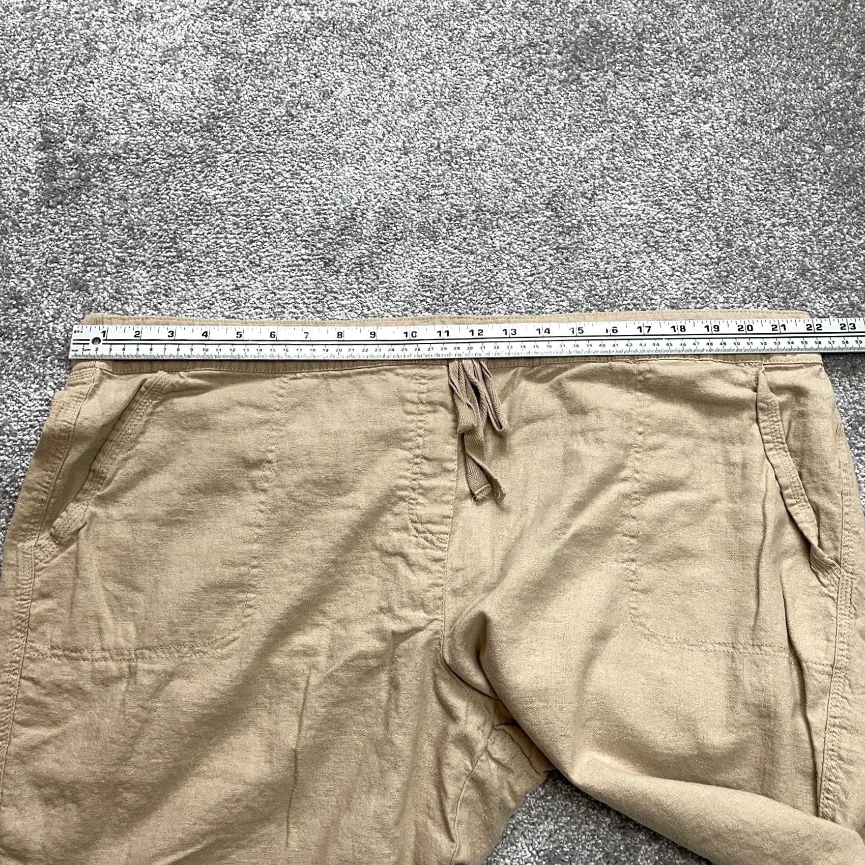 Vintage Per Se Sweatshorts Womens 3X Brown Elastic Waist Linen Soft Casual Stretch 10" Size 30" / US 8 / IT 44 - 7 Thumbnail