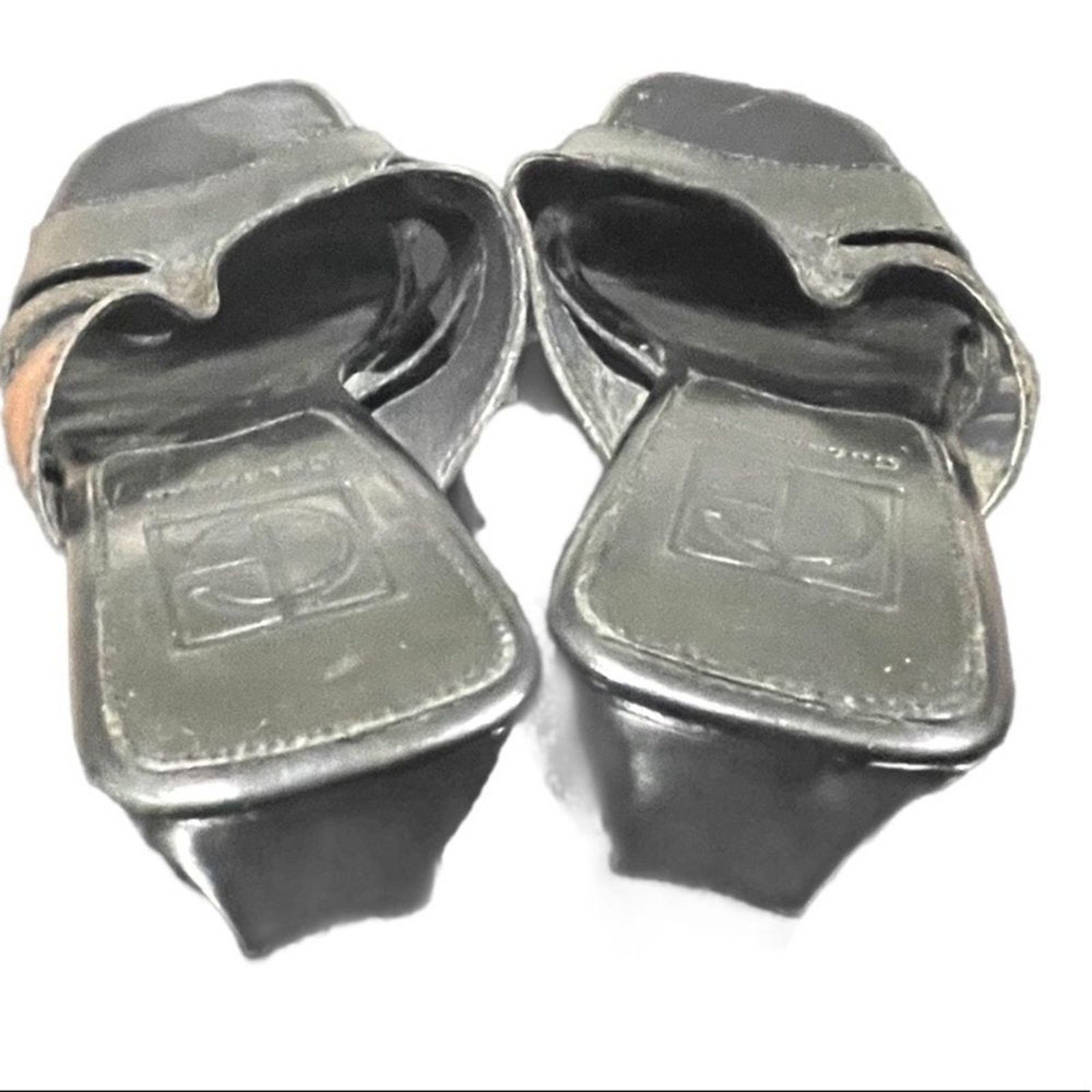 Cole Haan COLE HAAN Women's Black Leather Slip-On Sandals Sz 6.5B Size US 6.5 / IT 36.5 - 4 Thumbnail