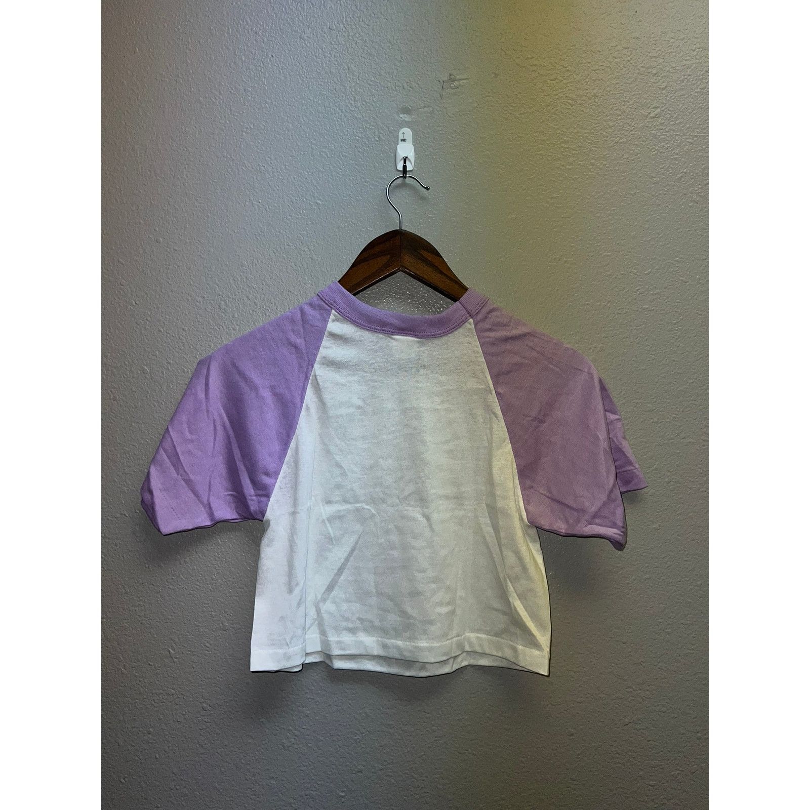 Other 80s Vintage Women's Sportswear White Purple Crop Top Shirt S Size S / US 4 / IT 40 - 7 Thumbnail
