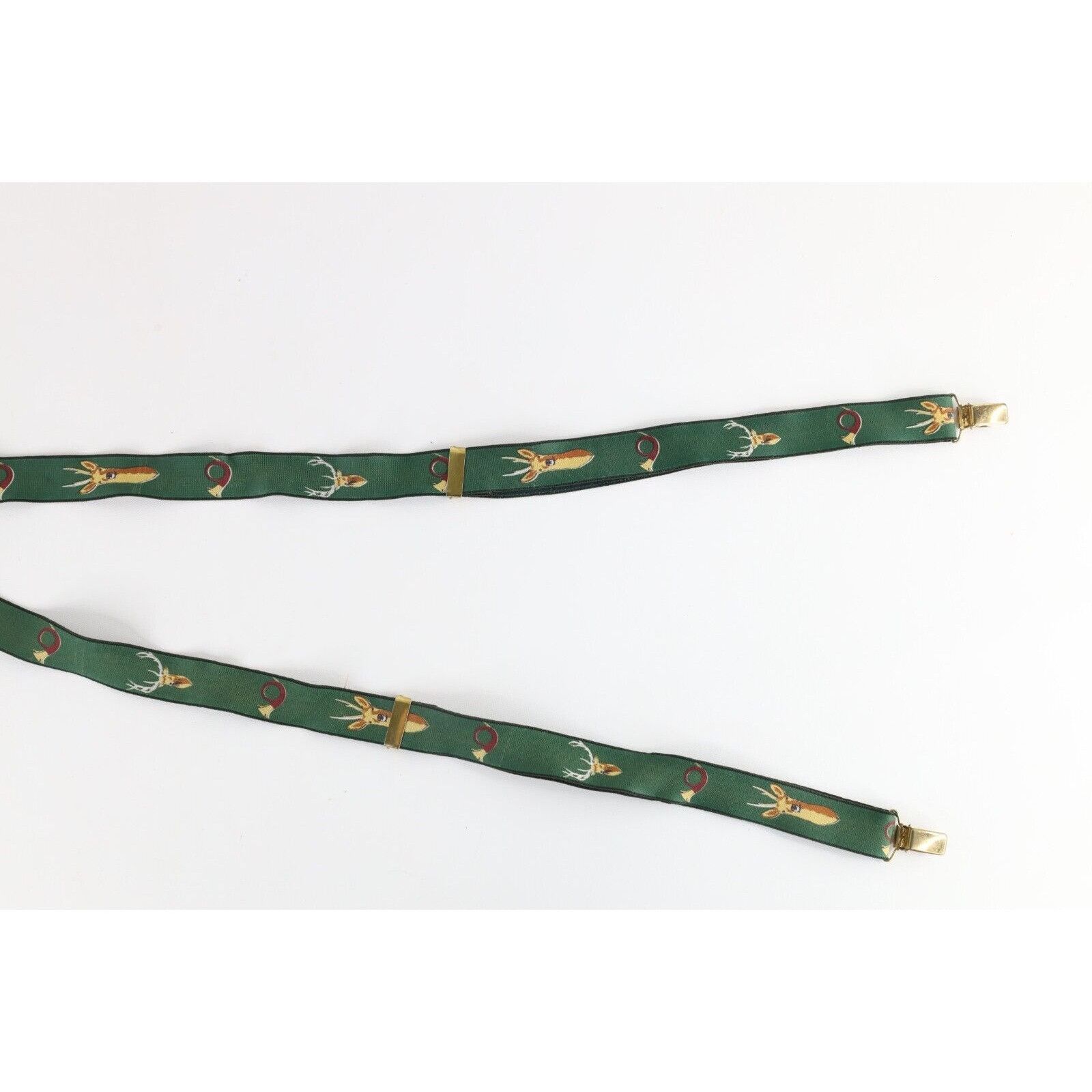 Vintage Vintage 90s Streetwear Deer Buck Bugle Horn Pants Suspenders Size ONE SIZE - 4 Thumbnail