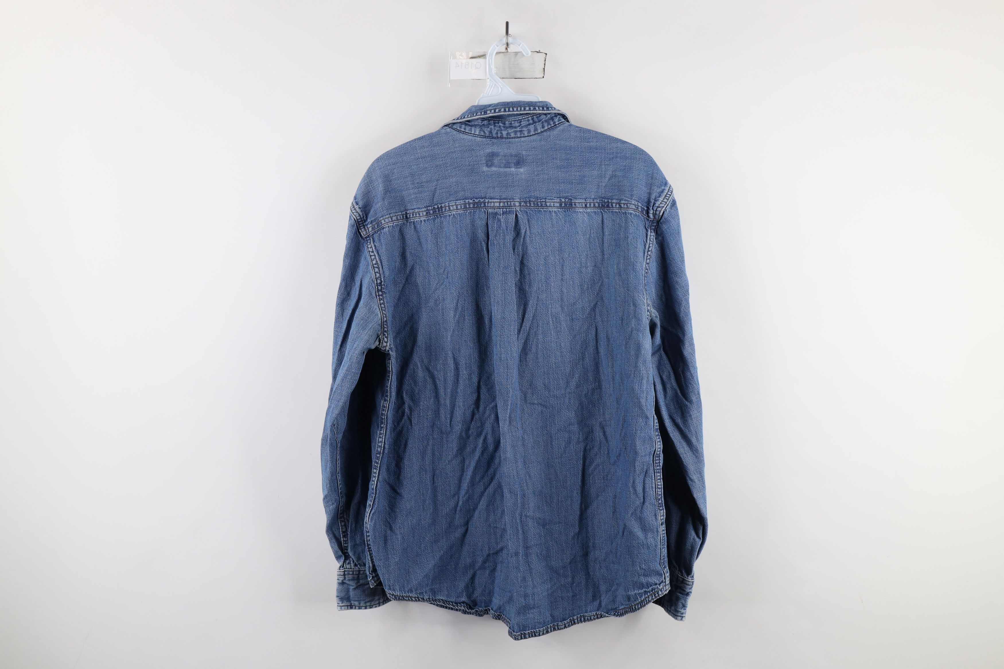 Vintage Vintage 90s Streetwear Denim Jean Collared Button Shirt Size US S / EU 44-46 / 1 - 12 Thumbnail