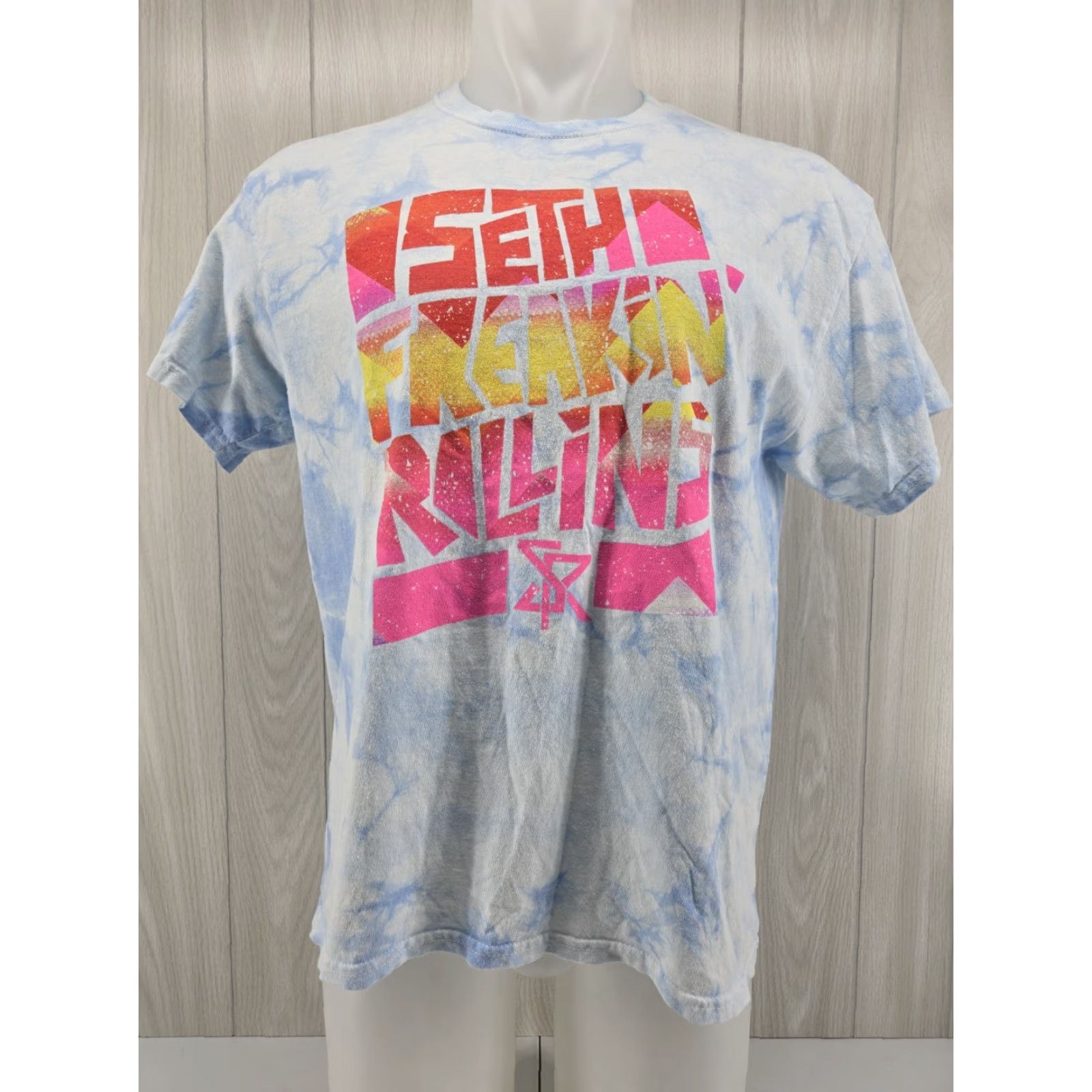 Vintage Seth "Freakin" Rollins Visionary Tie-Dye T-Shirt Men's Light Blue Large Size US L / EU 52-54 / 3 - 4 Thumbnail