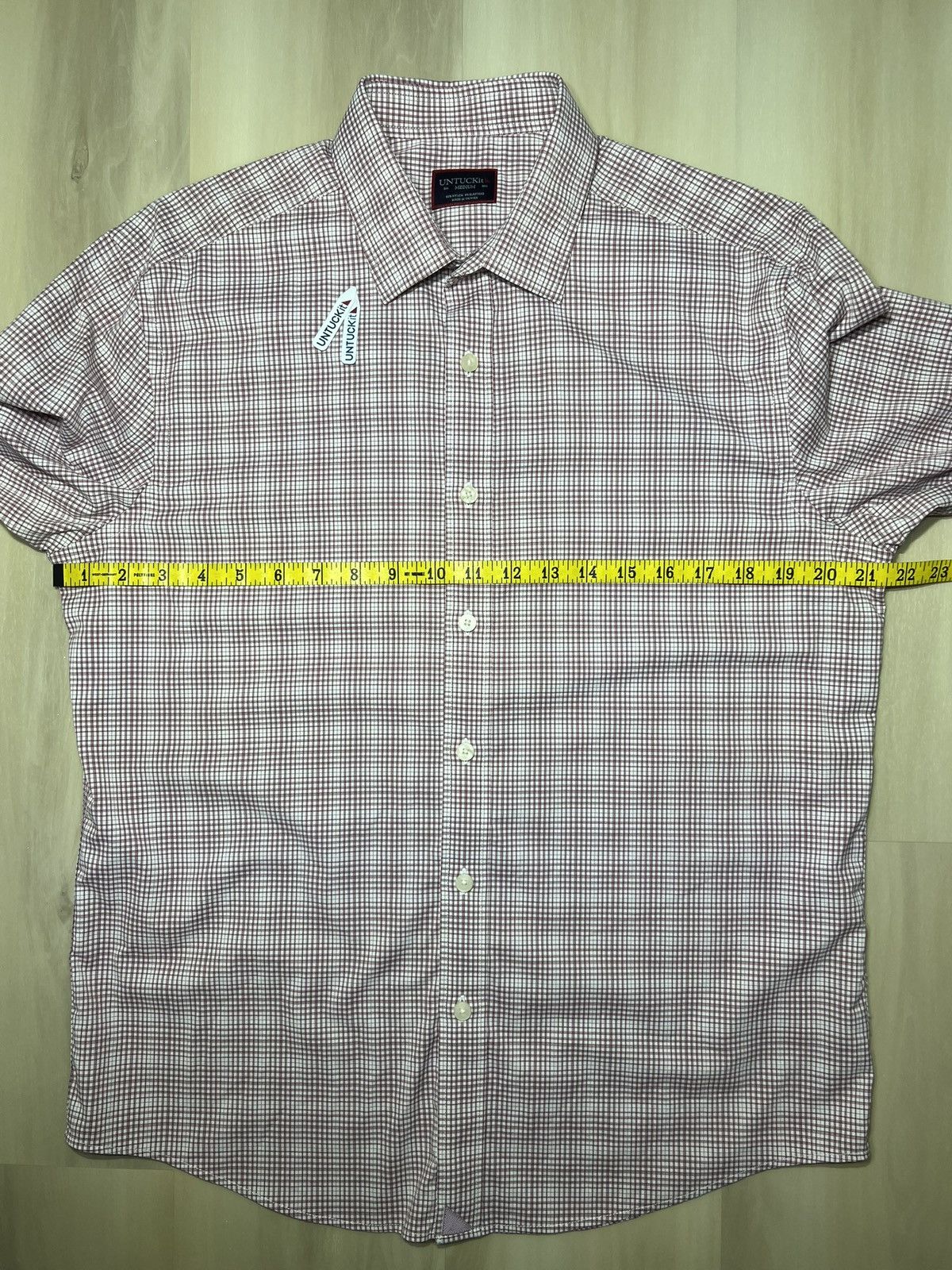 UNTUCKit UNTUCKit Beckman Shirt Men's Size Medium Red Checkered Size US M / EU 48-50 / 2 - 5 Thumbnail