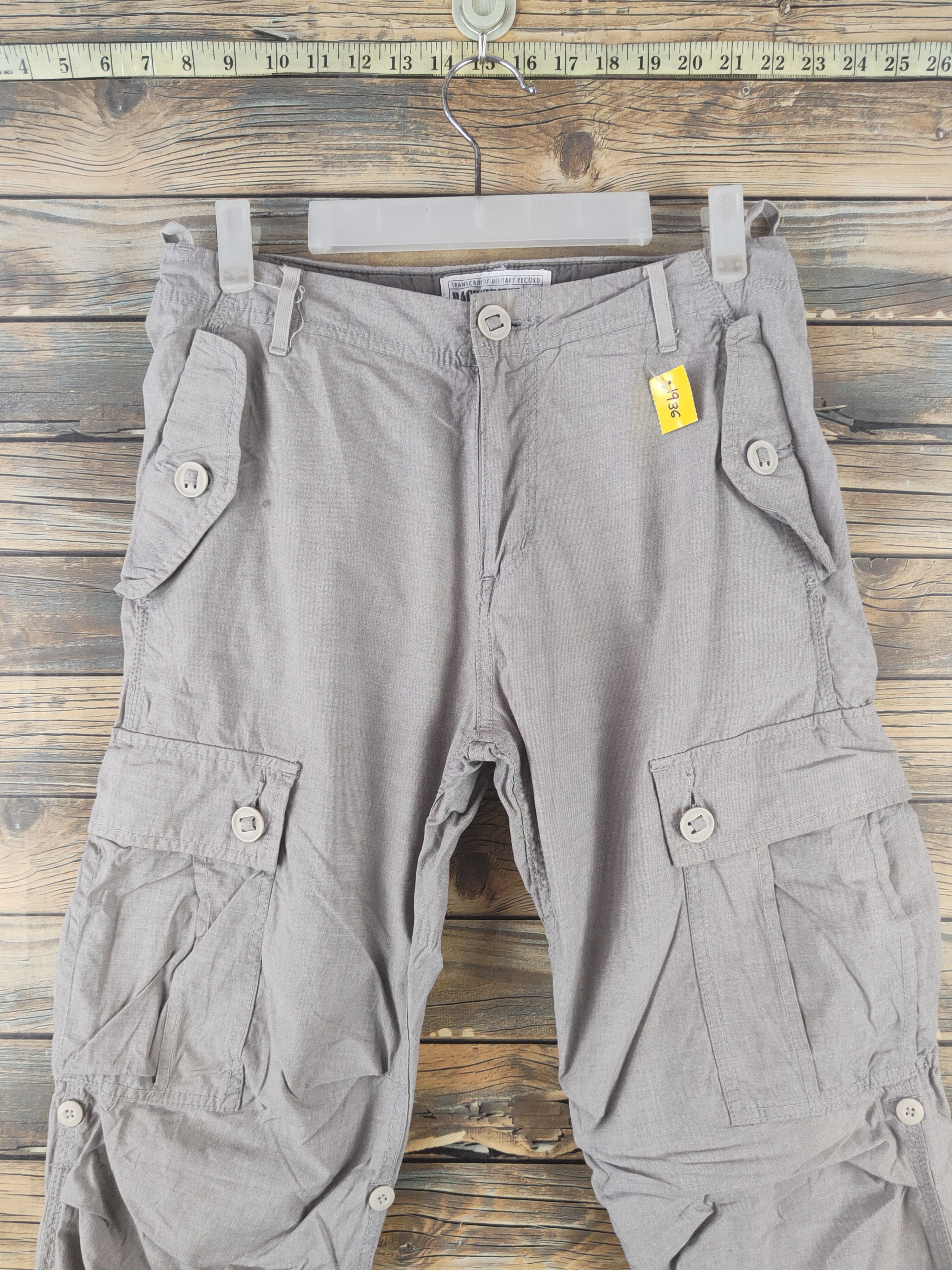 Japanese Brand DL Back Number Gray Multipocket Tactical Cargo Pants #1936 Size US 30 / EU 46 - 2 Thumbnail