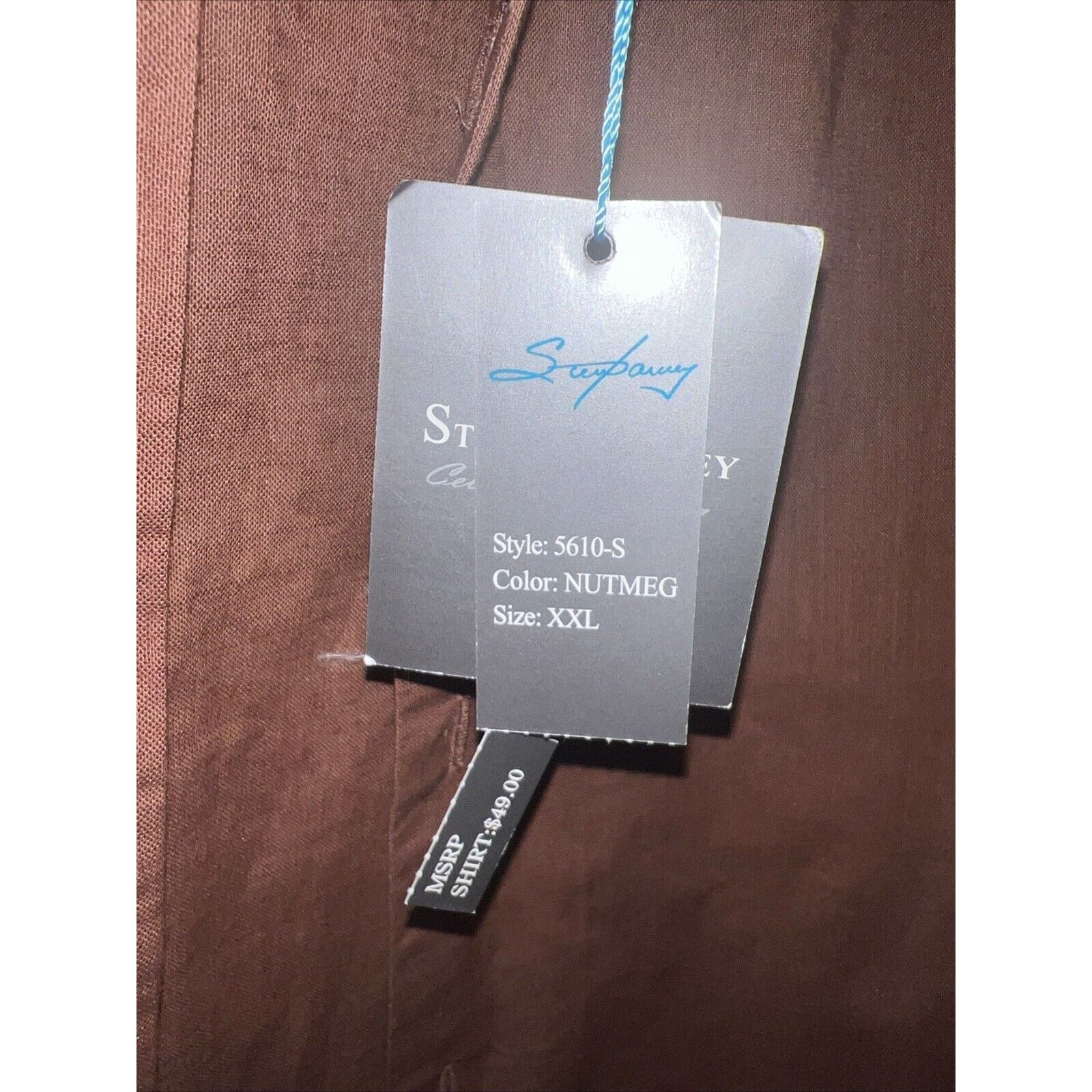 Other Steve Harvey Shirt Men’s 2XL Brown Short Sleeve Button Up Size US XXL / EU 58 / 5 - 5 Thumbnail