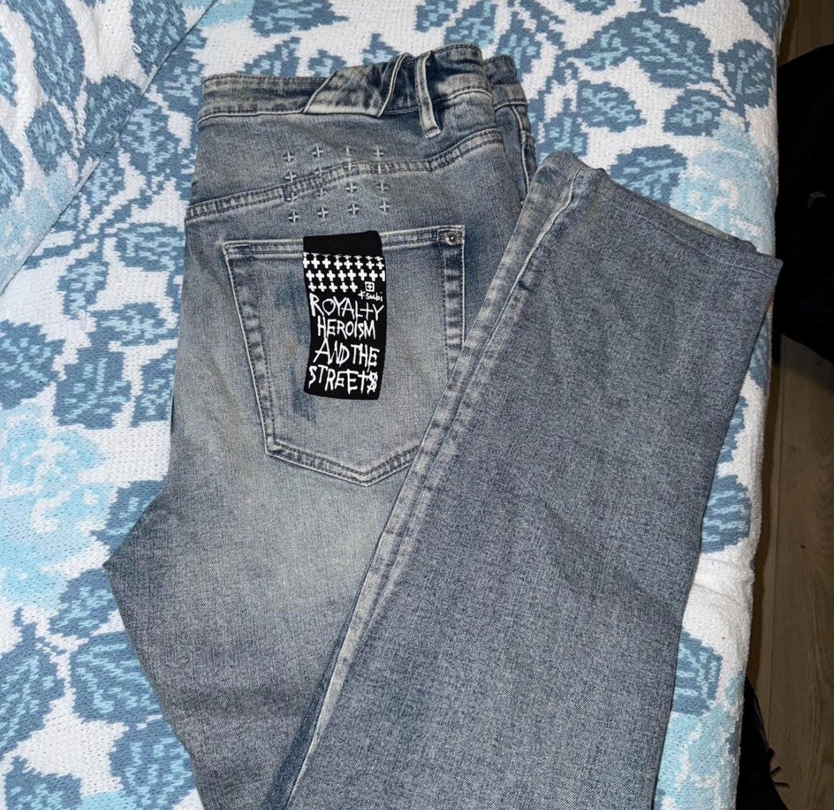 MARBLE MX1 JEAN Clay Indigo Straight-Fit Jeans Size 36