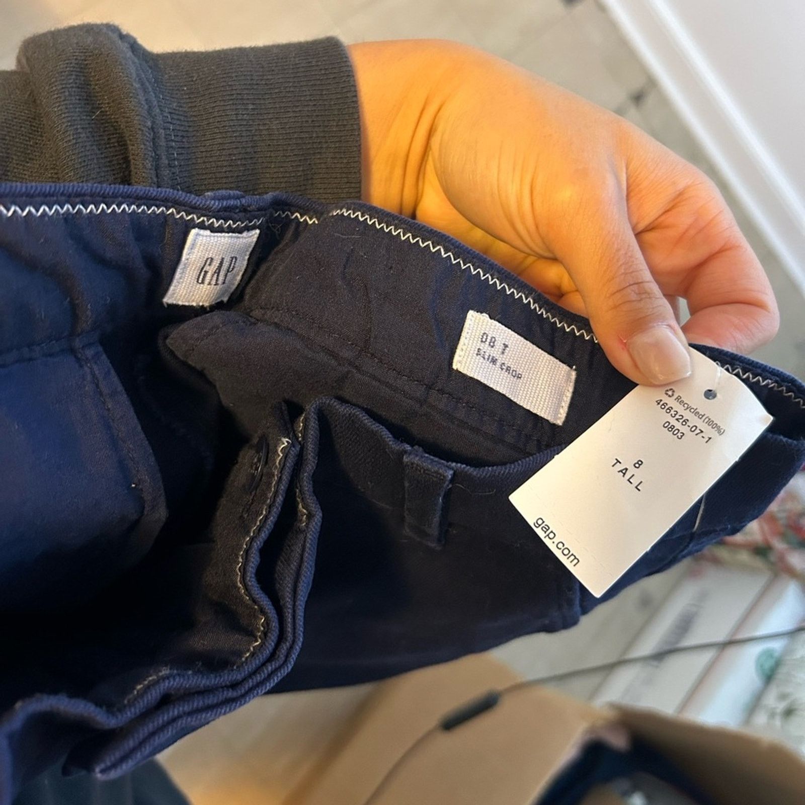 Gap NWT Gap Navy Blue Slim Crop Uniform Pants Size 30" / US 8 / IT 44 - 3 Thumbnail
