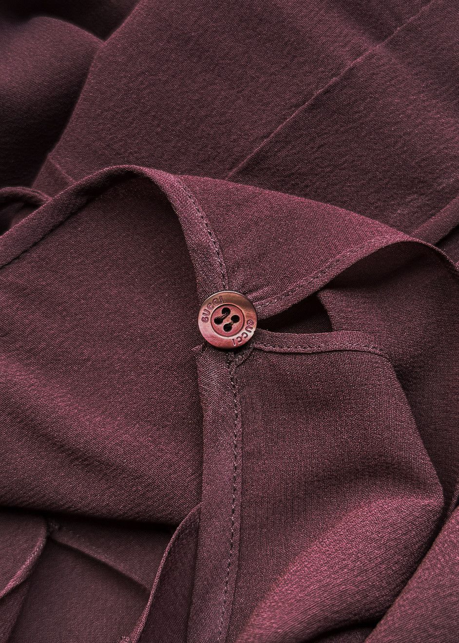 Gucci Gucci 2012 Runway Burgundy Sheer Floral Dress Size XS / US 0-2 / IT 36-38 - 10 Thumbnail
