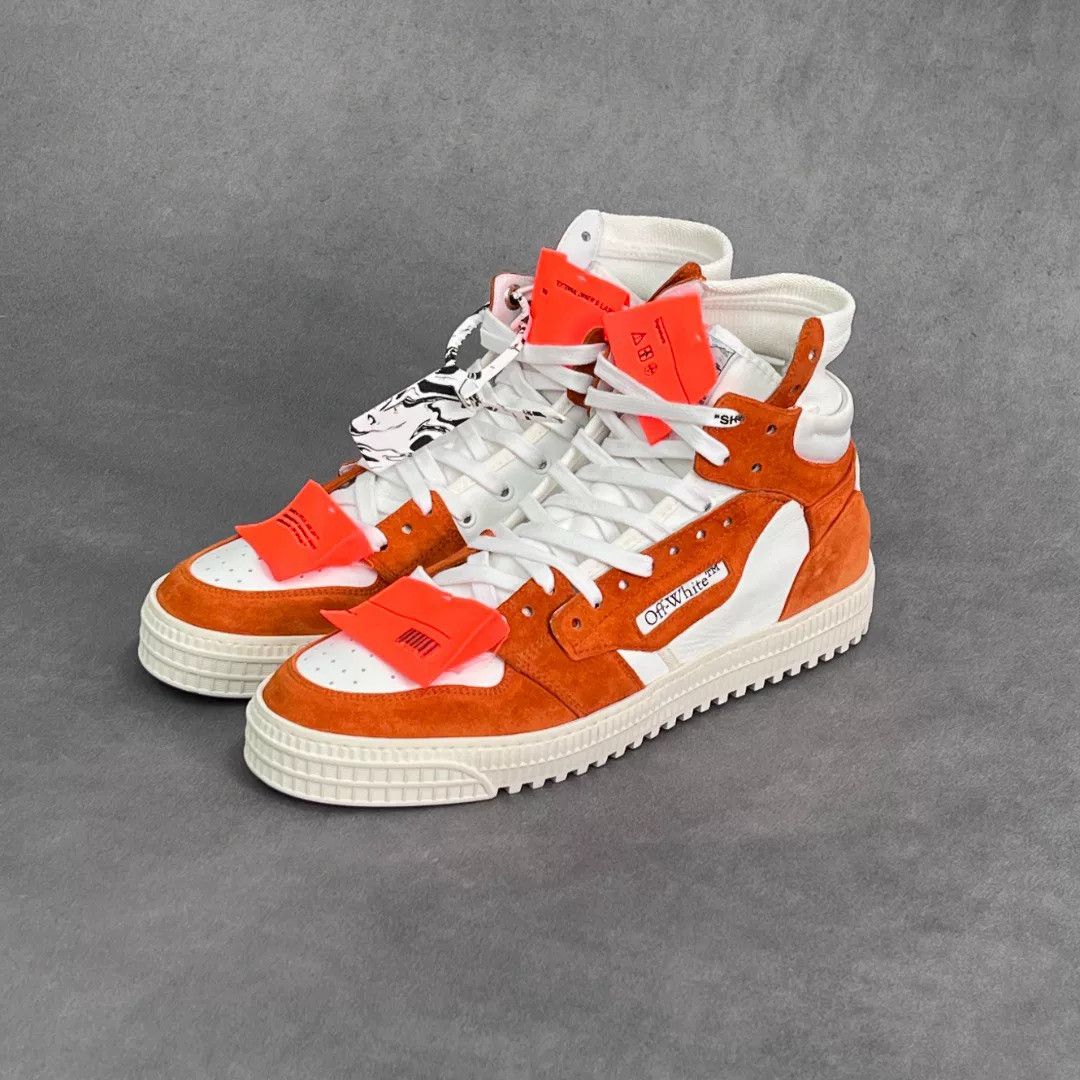 Off-White Off-White Leather White Hitop Sneakers 9 Men Size US 9 / EU 42 - 1 Thumbnail