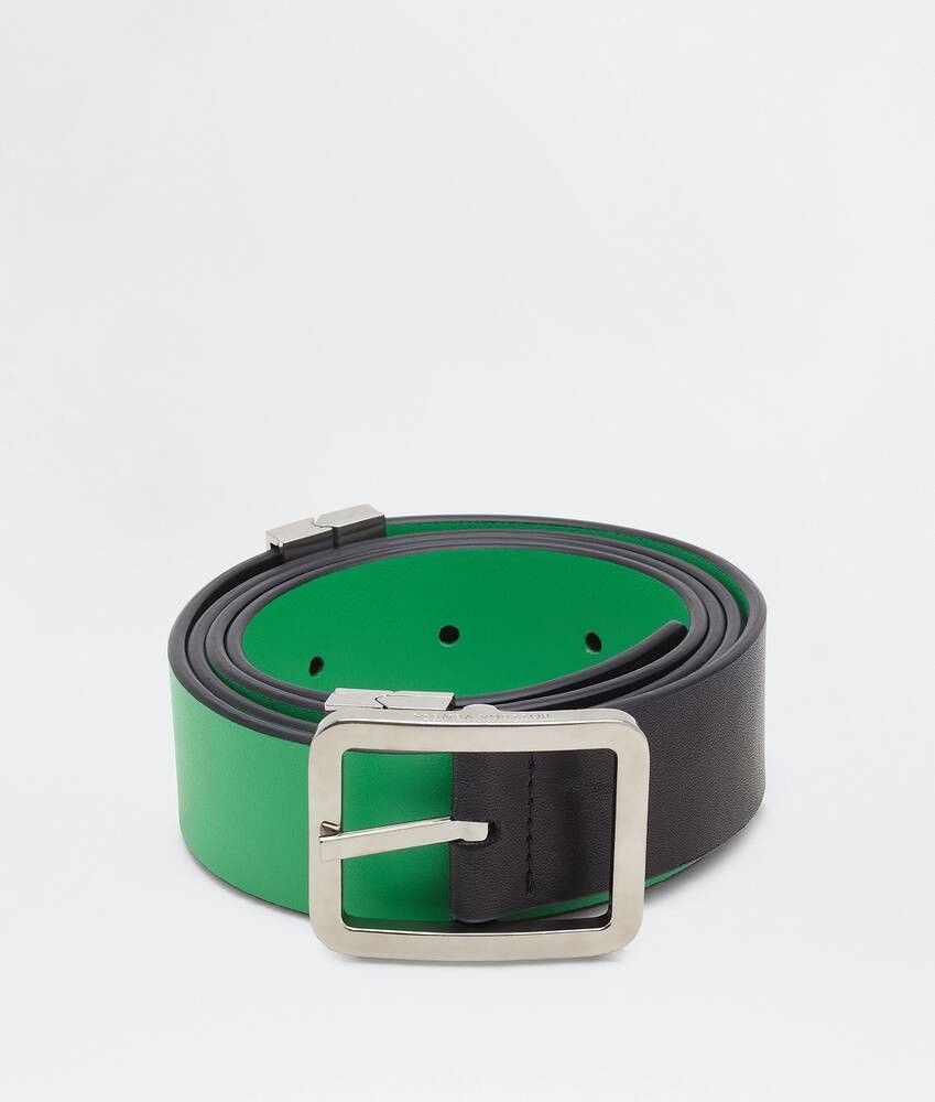 Bottega Veneta Reversible Belt in Black and Green Size ONE SIZE - 1 Thumbnail