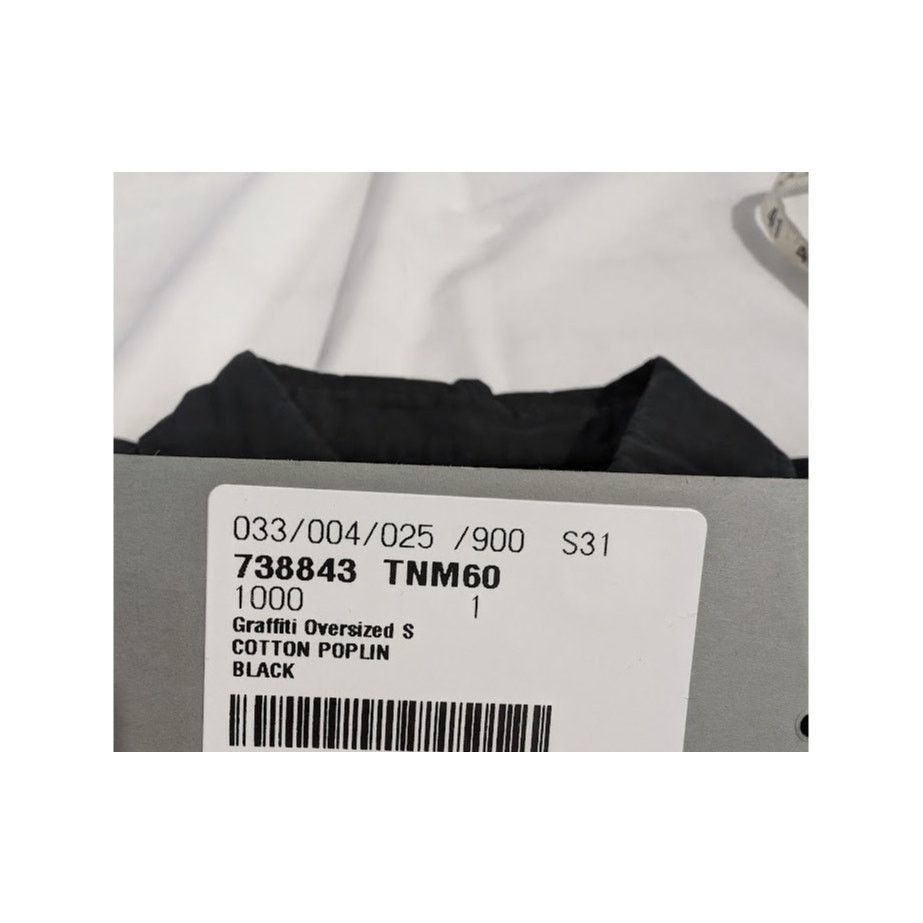 Balenciaga o1rshd1 Cotton Poplin Graffiti Oversized Shirt in Black Size US S / EU 44-46 / 1 - 14 Thumbnail