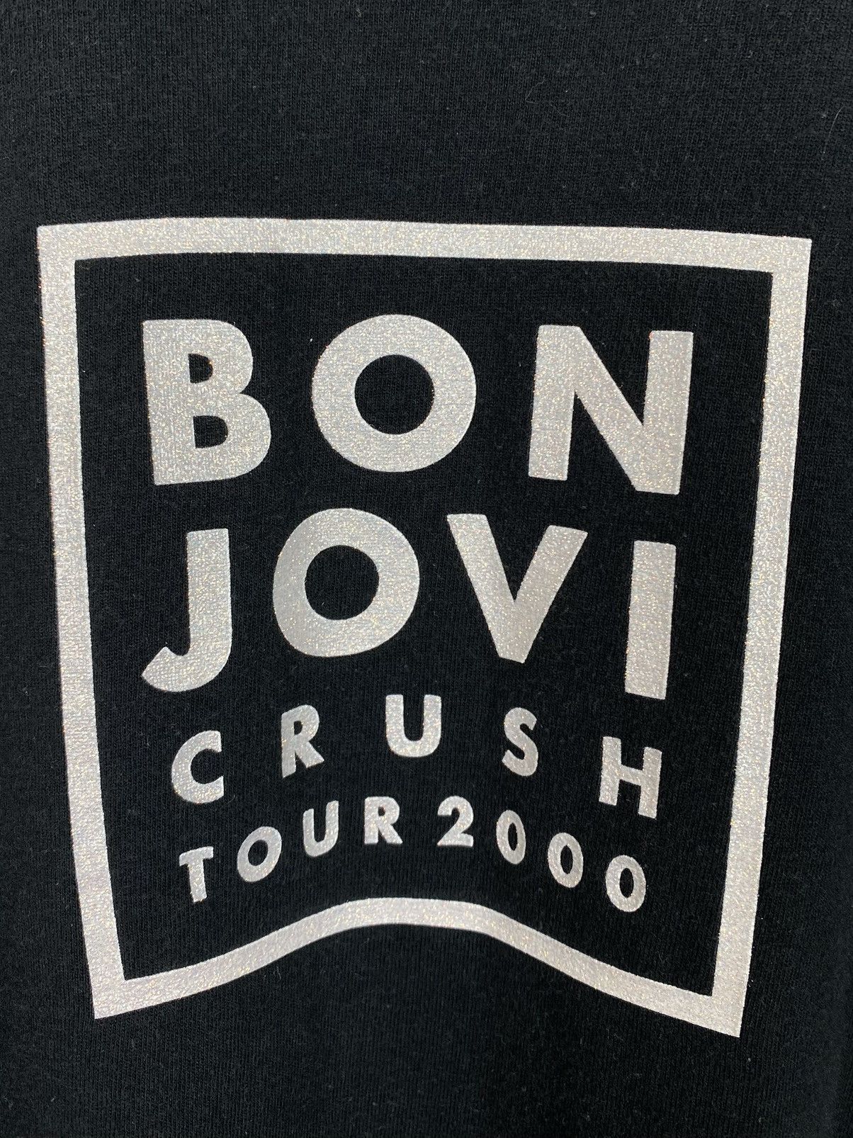 Band Tees Vintage Bon Jovi Crush Tour 2000 Rock Band T-Shirt Black Y2K Size US L / EU 52-54 / 3 - 2 Thumbnail