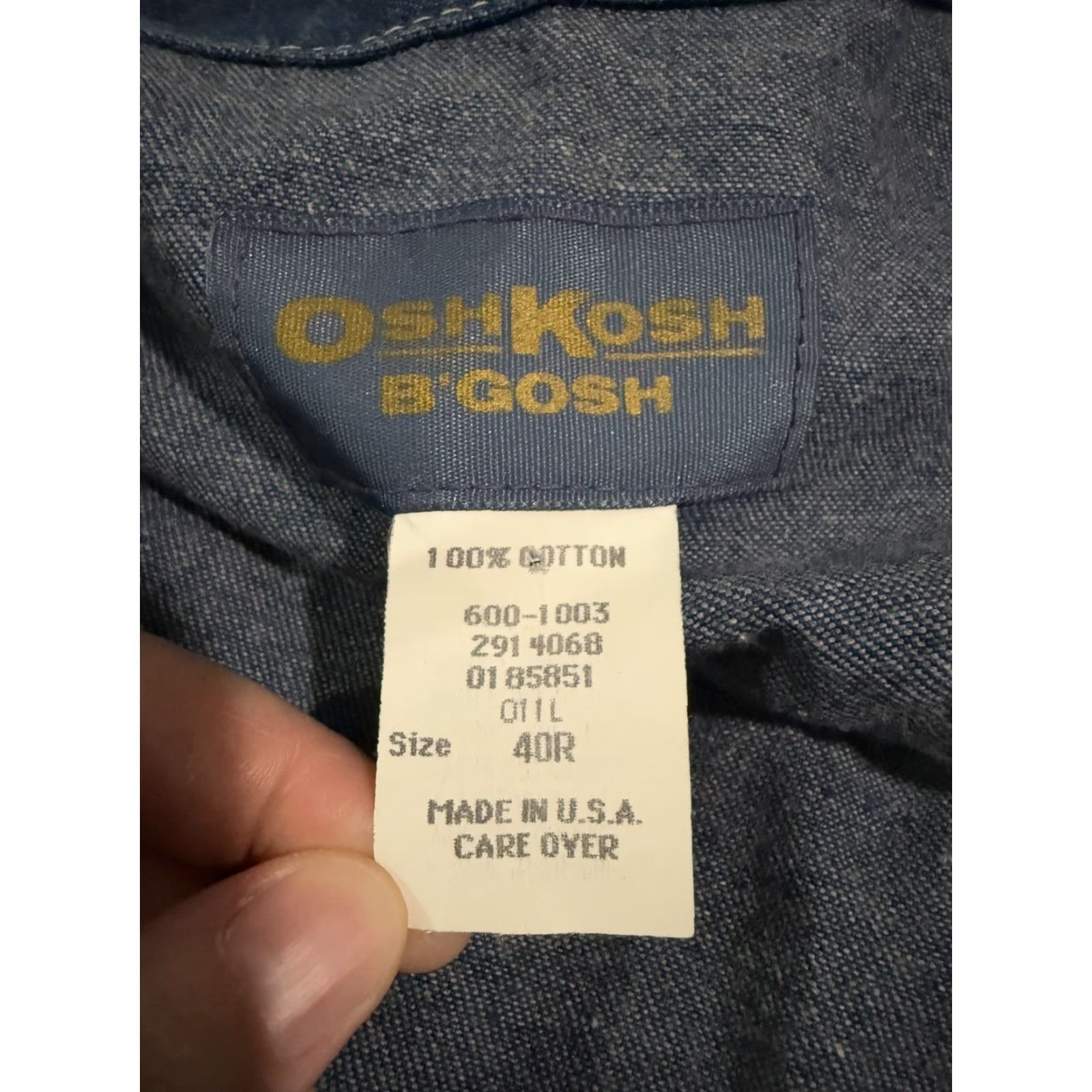 Denime VINTAGE Oshkosh Denim Chore Jacket Indigo Blue Size 40 1970s Workwear Barn Coat Mens / Womens Size US XXS / EU 40 - 3 Thumbnail