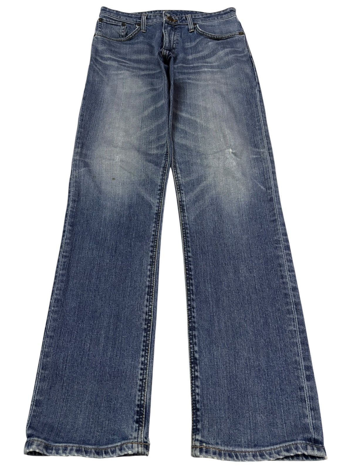 Edwin Vtg Edwin Japan 503 Blue Washed Distressed Jeans Size US 28 / EU 44 - 1 Thumbnail