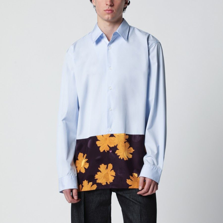 Dries Van Noten o1d2blof0226 Shirt in Light Blue Size US M / EU 48-50 / 2 - 1 Thumbnail