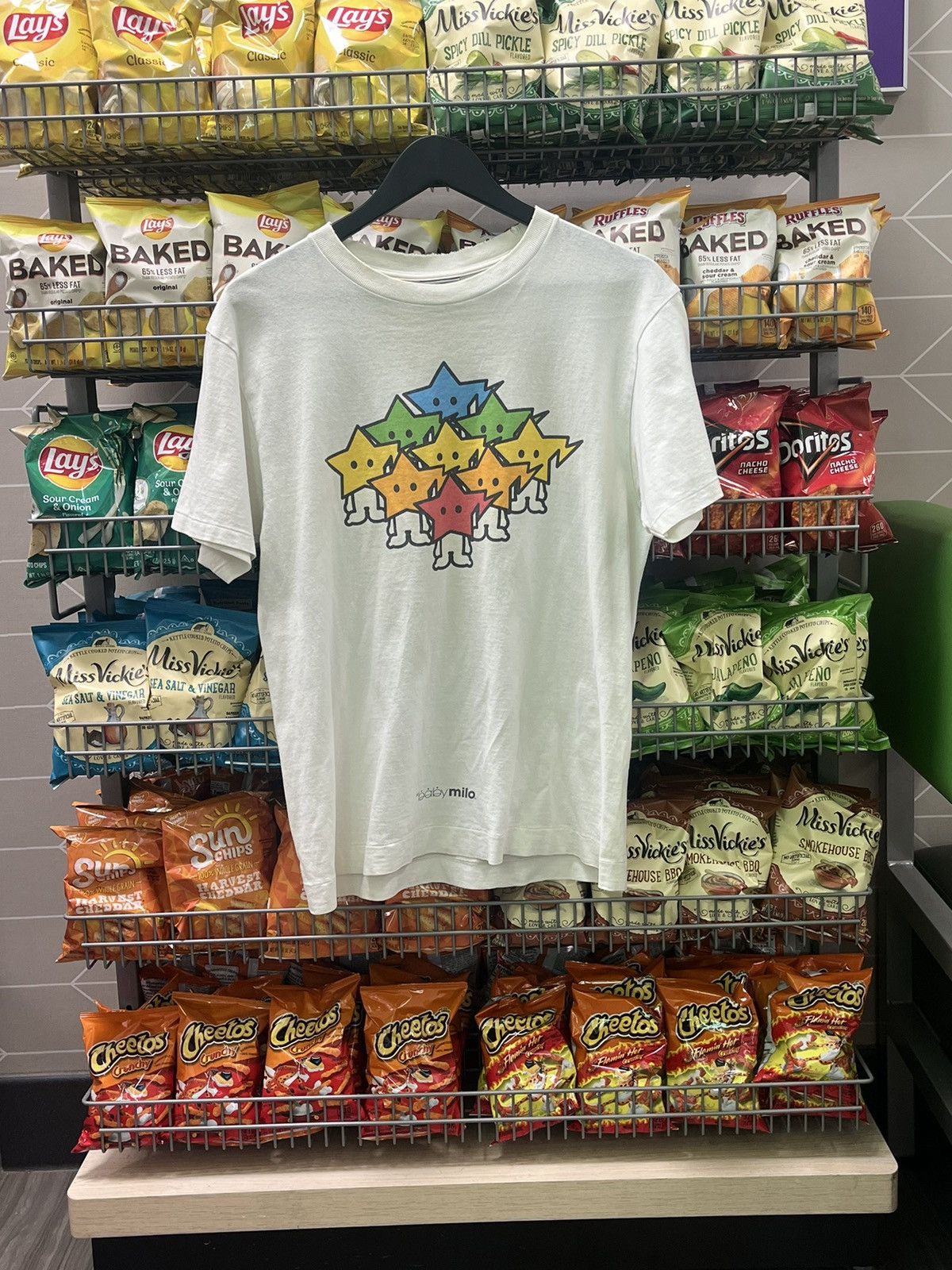 image of Baby Milo Bapesta Tee in White, Men's (Size Medium)