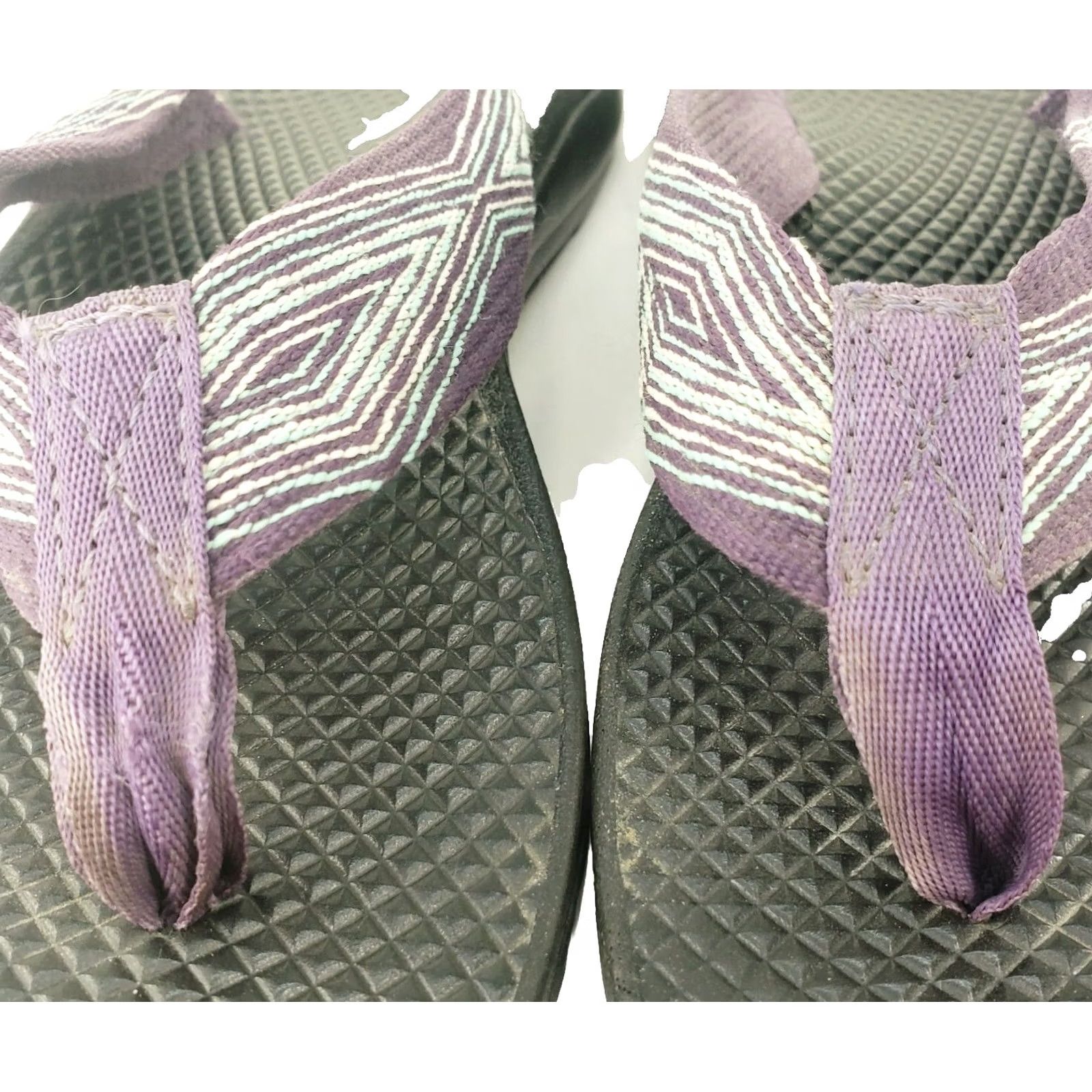 Chaco Chaco Flip Ecotread Sandal Women 6 Purple Teal Geometric Cushy Comfort Summer Shoes Size US 6 / IT 36 - 6 Thumbnail