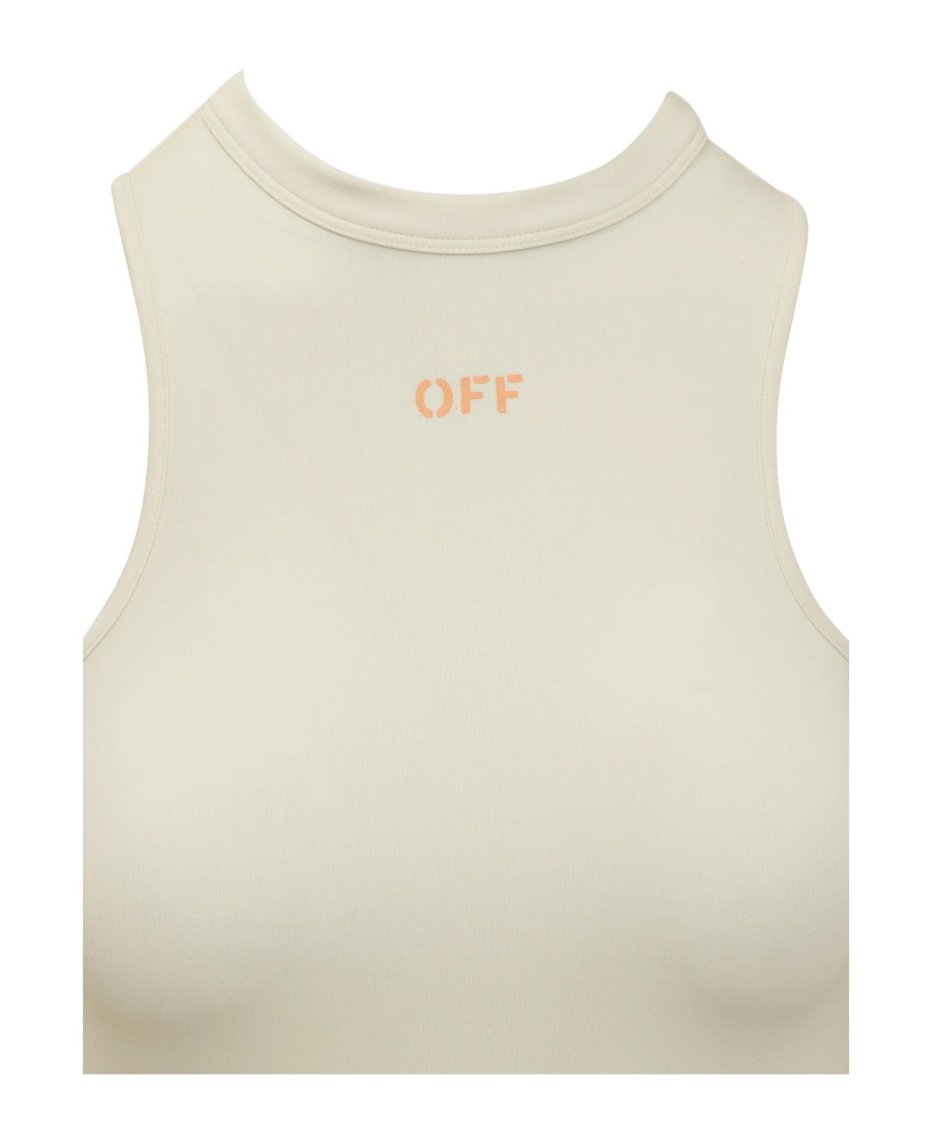 Off-White o1y1225 Mini Dress in Cream Size S / US 4 / IT 40 - 3 Thumbnail