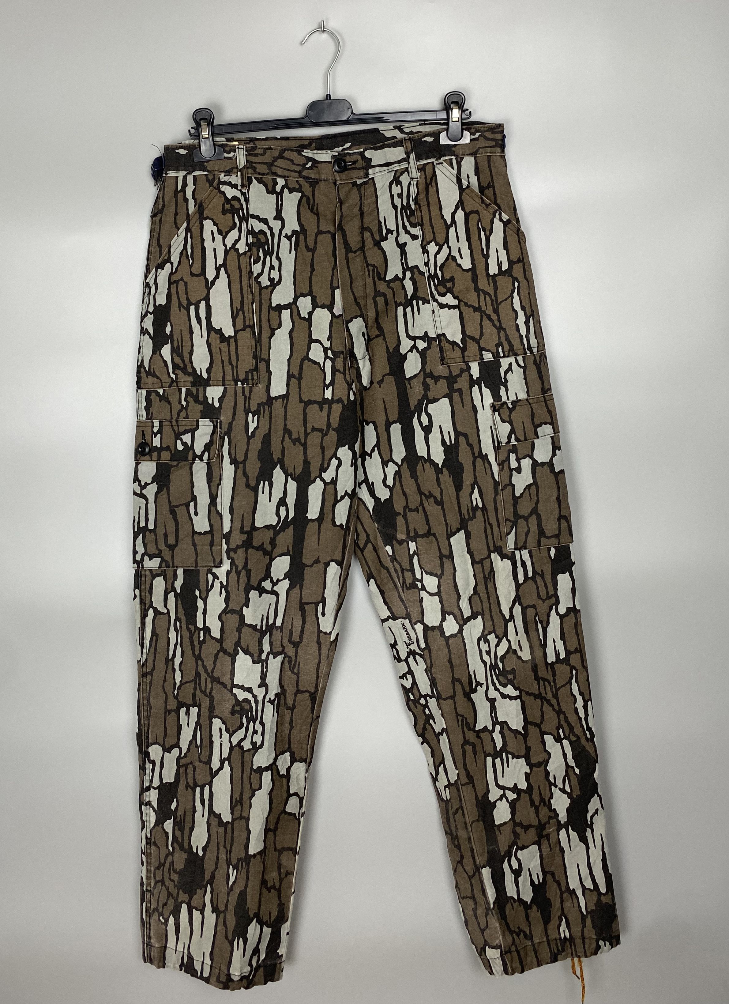 Japanese Brand Vintage 80s Gung Ho TreBark Camo Cargo Pants Talon Zip Size US 34 / EU 50 - 1 Thumbnail