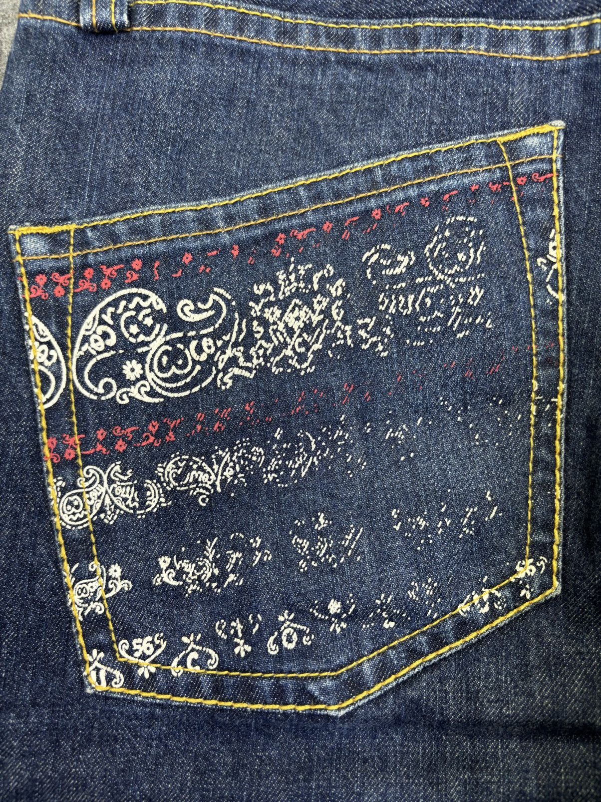 Japanese Brand CO&LU Japan Paisley Print Biker Denim F740 Size US 32 / EU 48 - 18 Thumbnail