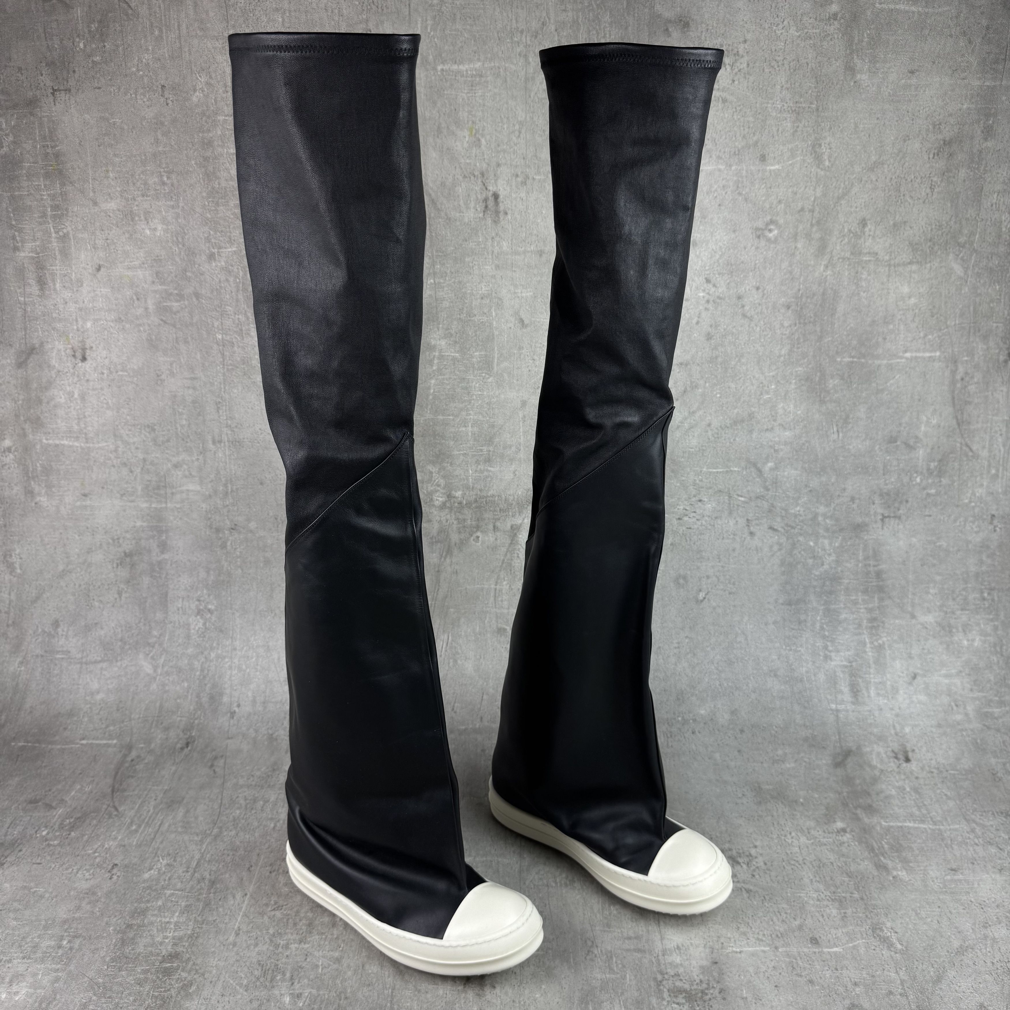 Rick Owens Rick Owens Flared Thigh High Bogun Boots | Grailed