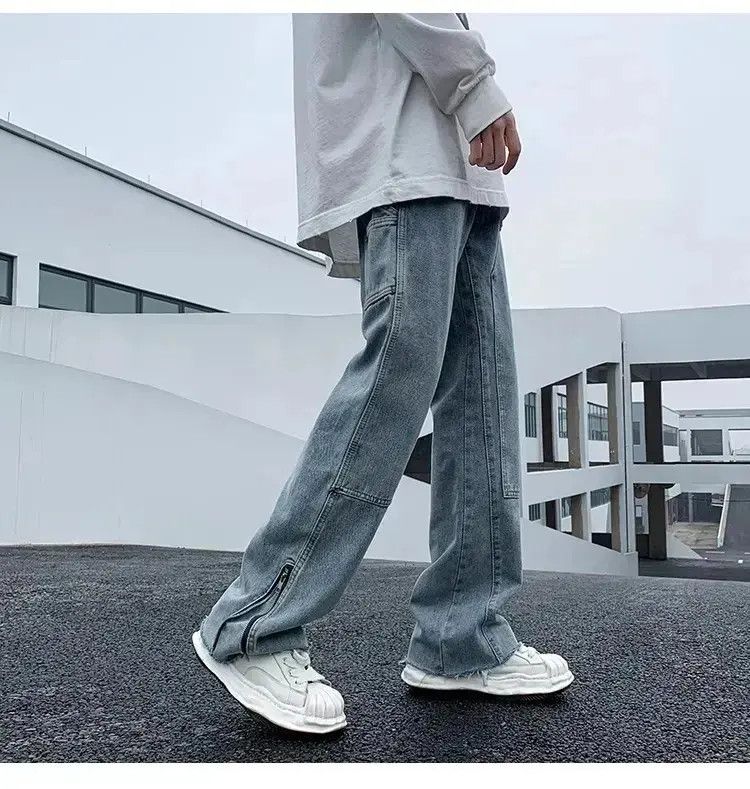 Japanese Brand Retro casual straight leg wide jeans Size US 30 / EU 46 - 3 Thumbnail