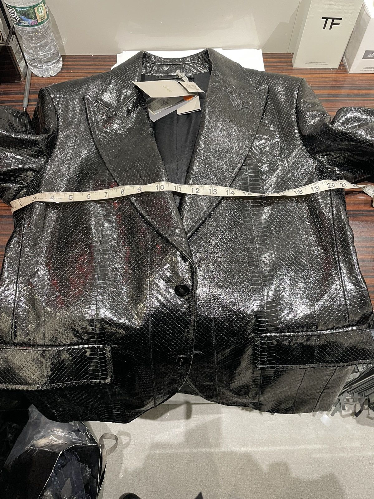 Tom Ford o1w1db10225 LJT013 Leather Blazer in Black Size US L / EU 52-54 / 3 - 4 Thumbnail