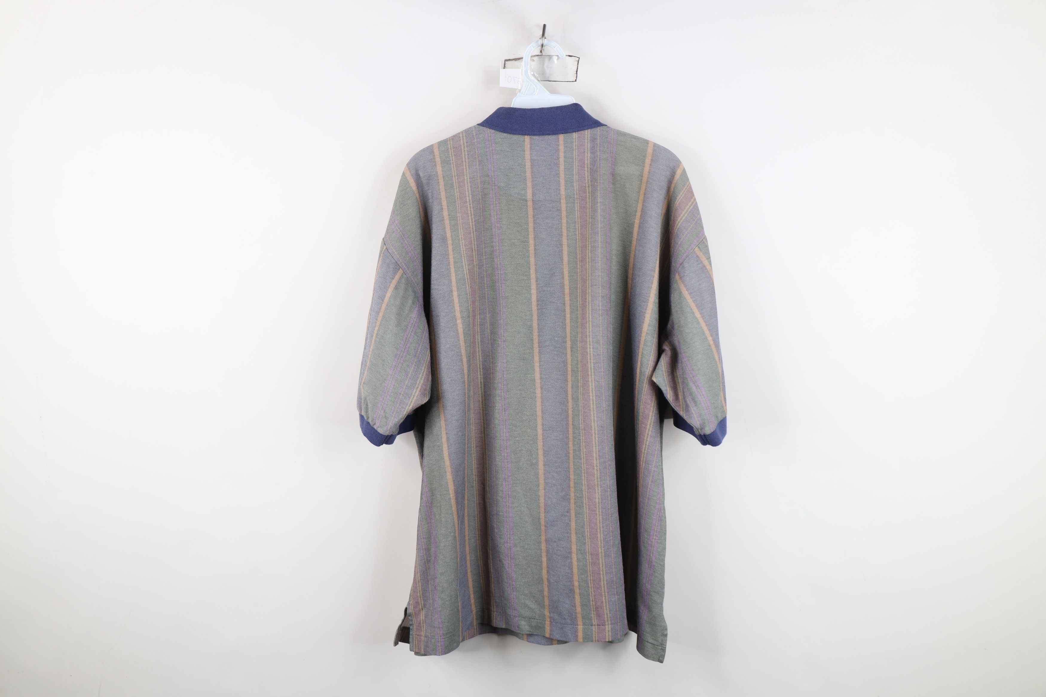 Vintage Vintage 90s Streetwear Striped Baggy Fit Golf Polo Shirt Size US XL / EU 56 / 4 - 11 Thumbnail