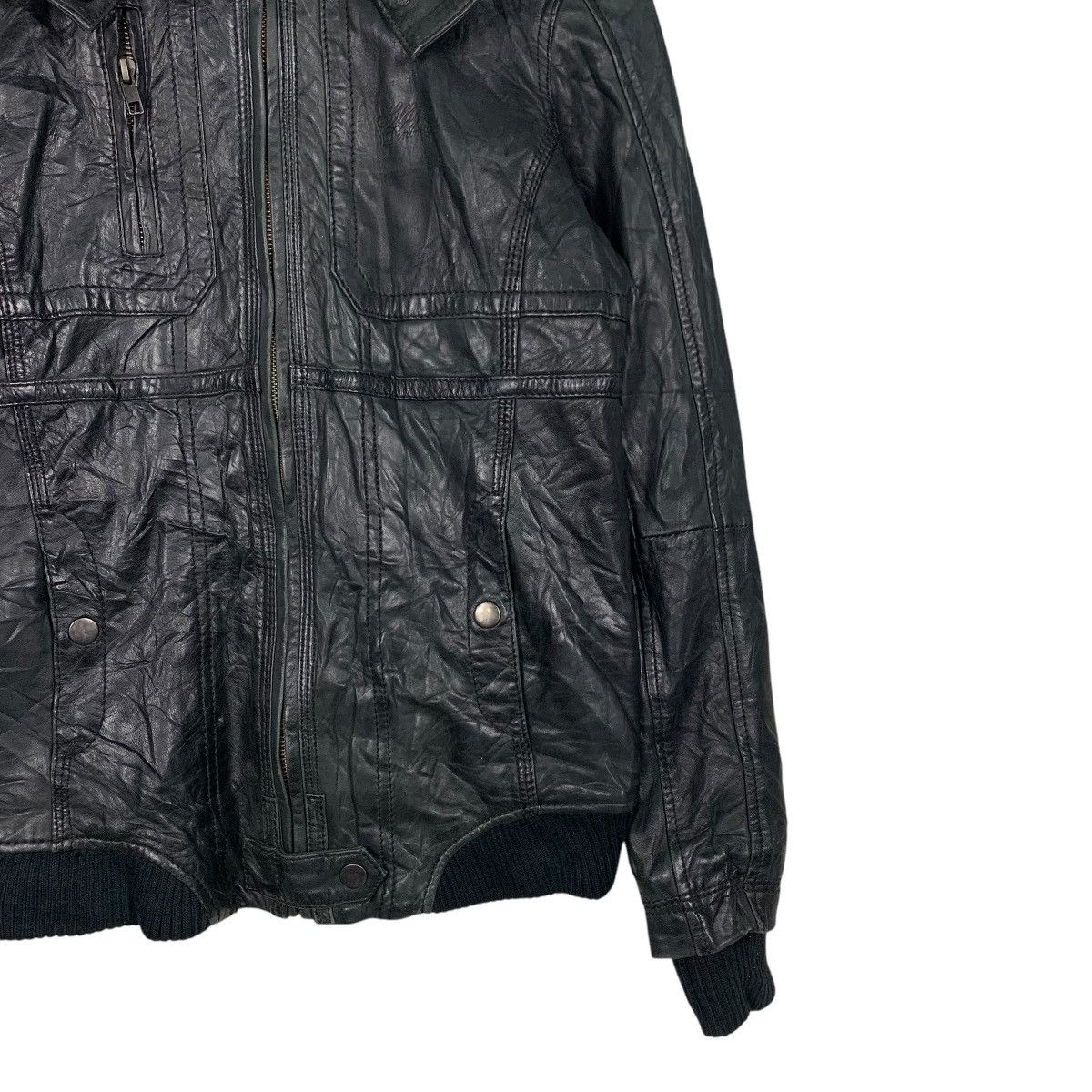 Tommy Hilfiger HILFIGER DENIM Sheepskin Leather Hooded Jacket #2561-C116 Size S / US 4 / IT 40 - 6 Thumbnail