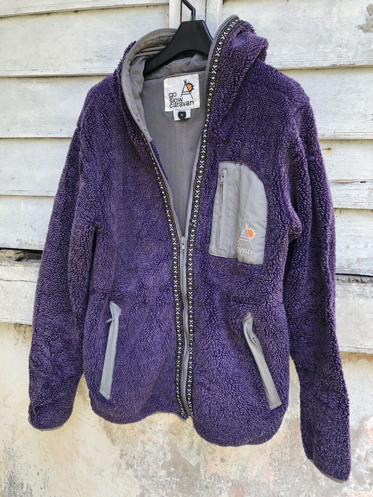go slow caravan GO SLOW CARAVAN FULL ZIPPER HOODIE FLEECE Size US M / EU 48-50 / 2 - 4 Thumbnail