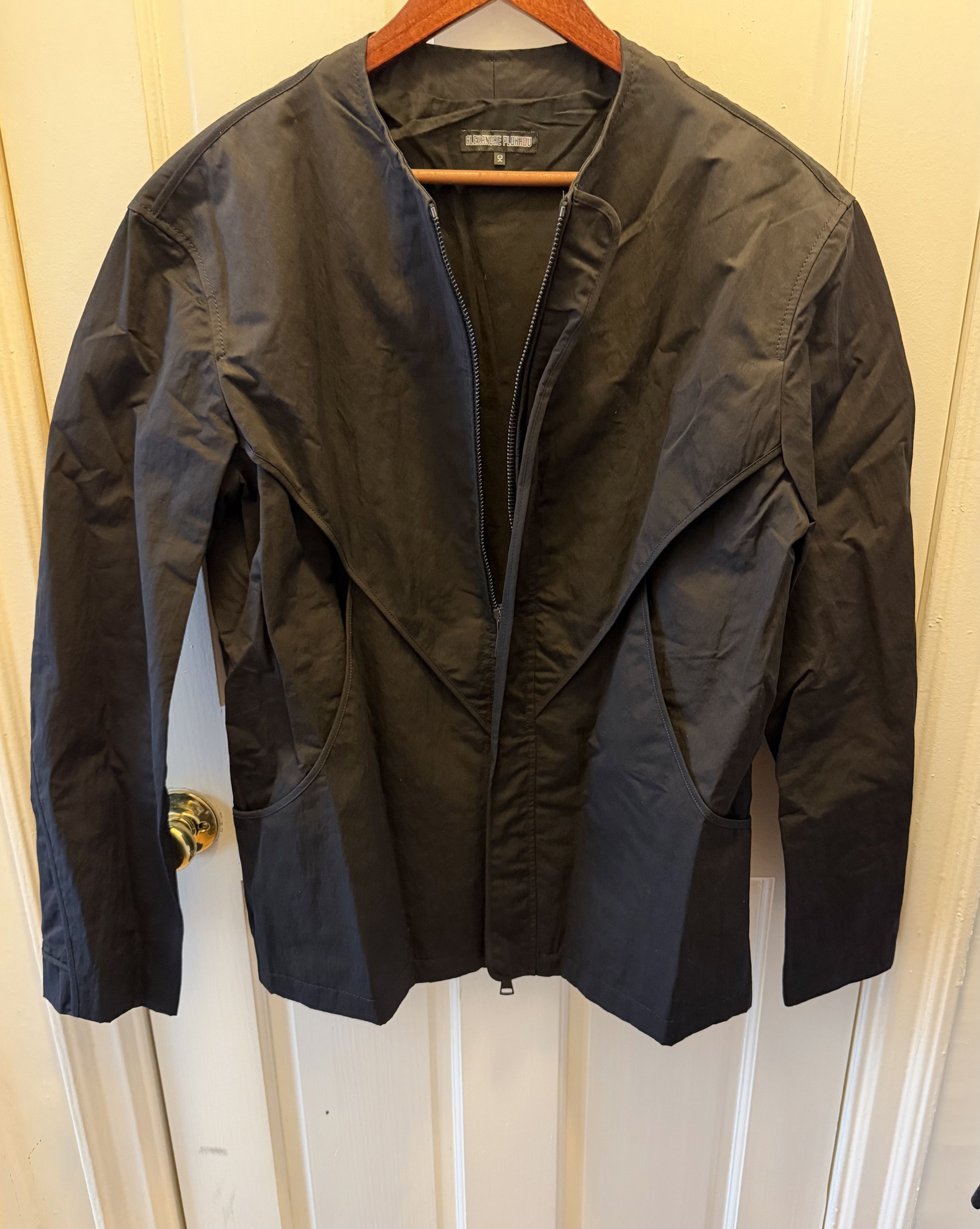 Alexandre Plokhov NWOT $790 Crisp Cotton/Nylon Layered Moto Jacket Size US XL / EU 56 / 4 - 3 Thumbnail