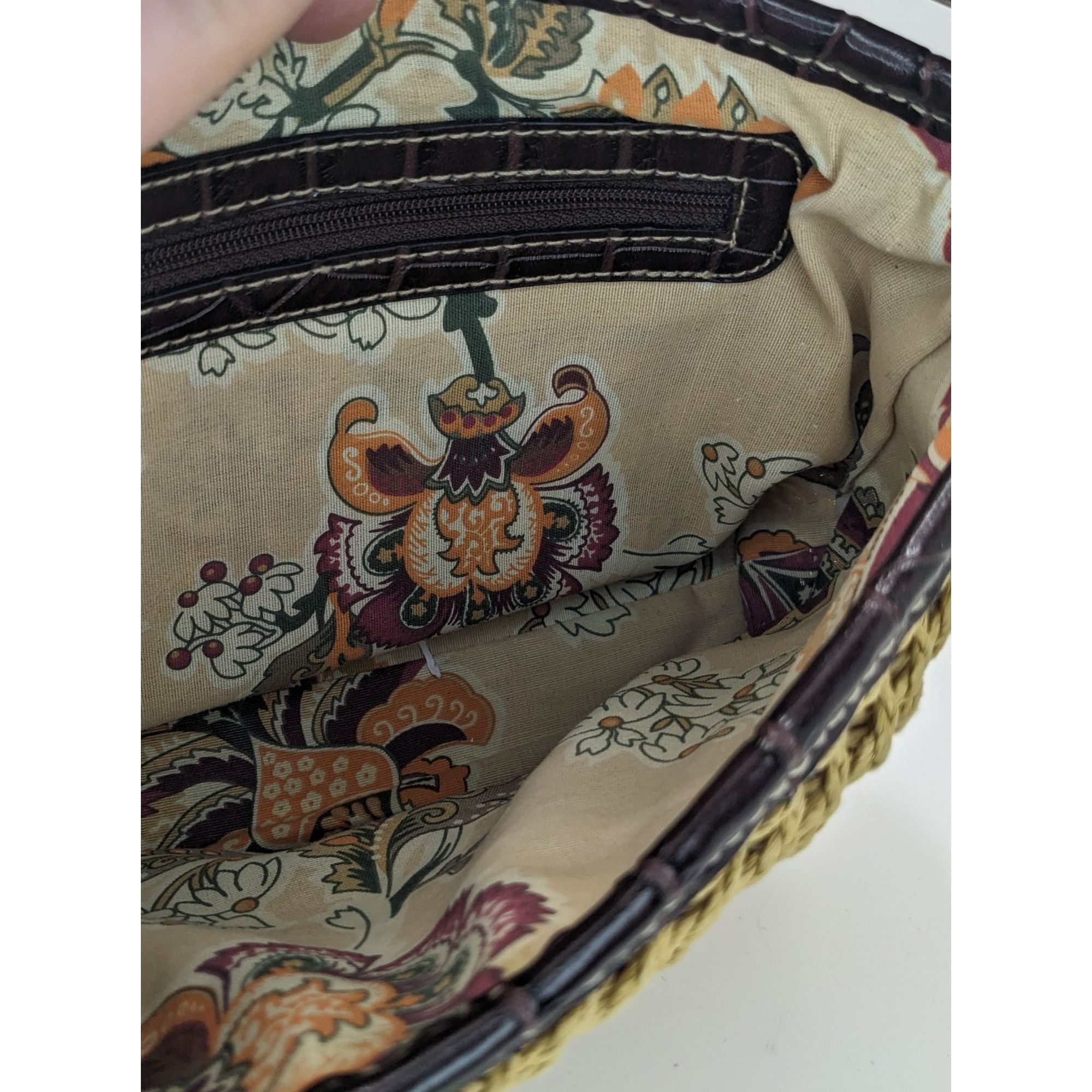 Other Hippie Bohemian Woven Crossbody Bag With Croc-Embossed Vinyl Size ONE SIZE - 6 Thumbnail