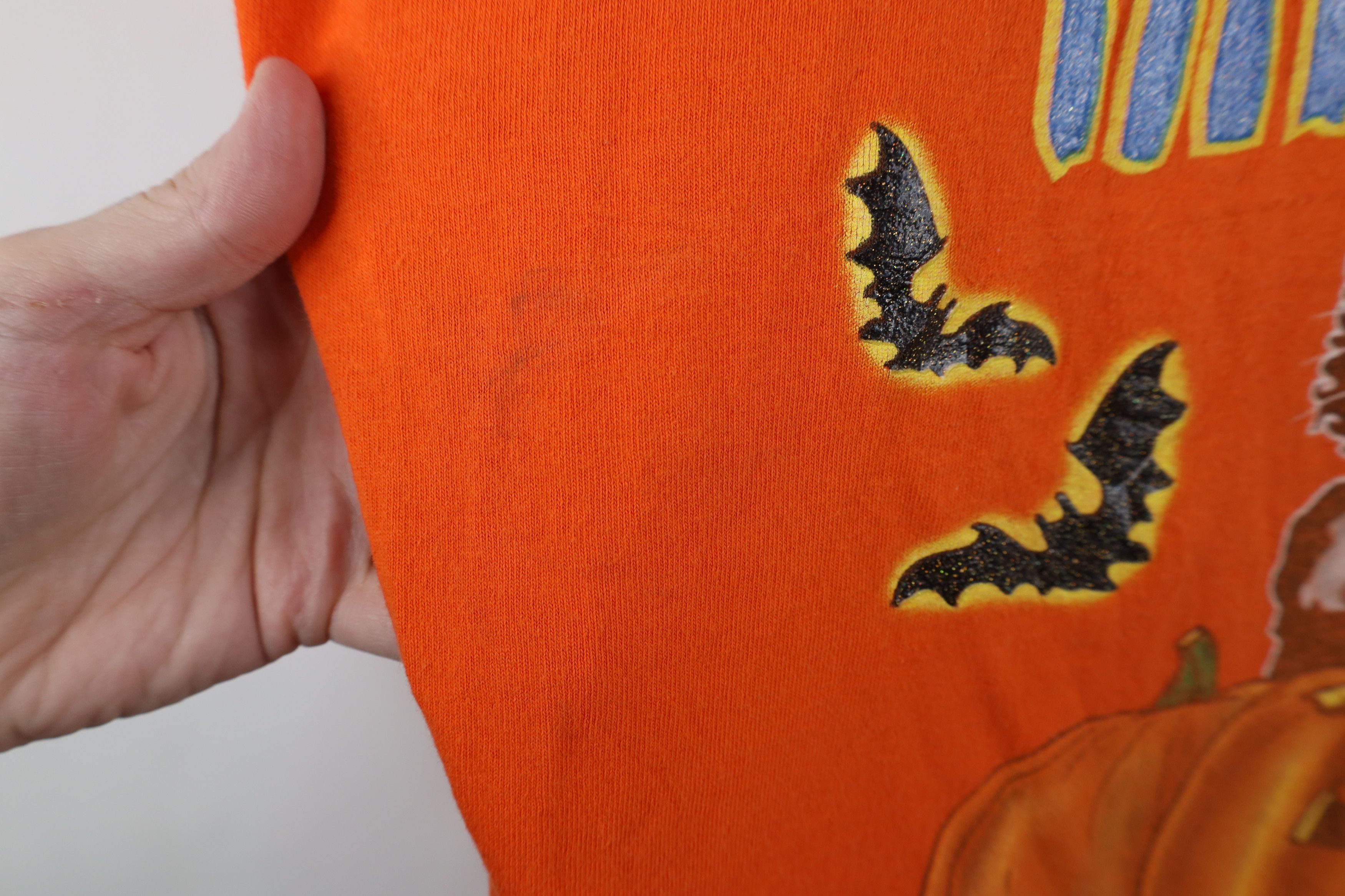 Vintage Vintage 90s Streetwear Happy Halloween Black Cat T-Shirt Size XL / US 12-14 / IT 48-50 - 5 Thumbnail