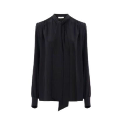 Chloe o1loc1c11025 Lavallier Shirt in Black Size S / US 4 / IT 40 - 1 Thumbnail