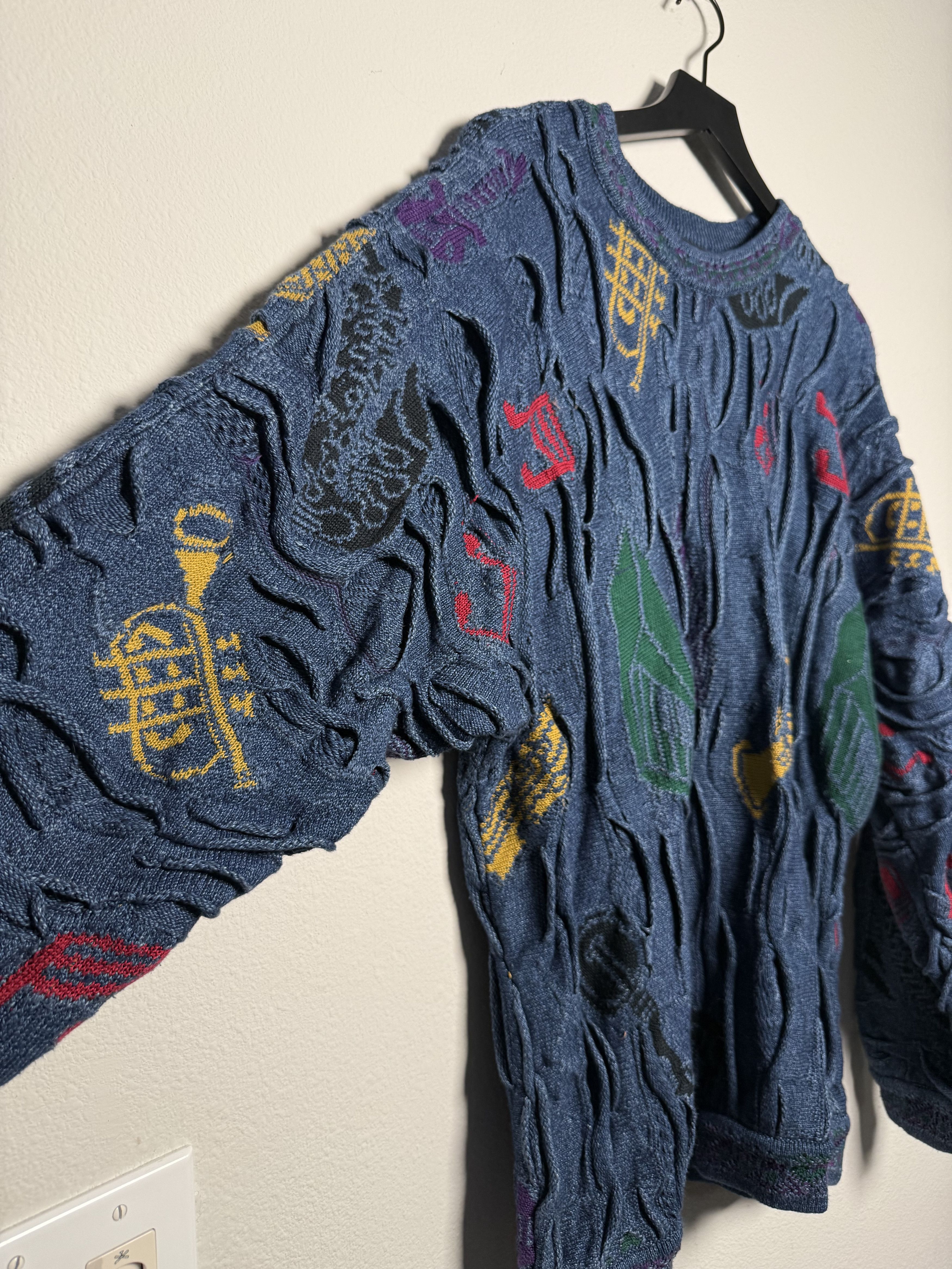 Coogi Mens COOGI Blues Knit Sweater Size US M / EU 48-50 / 2 - 2 Thumbnail
