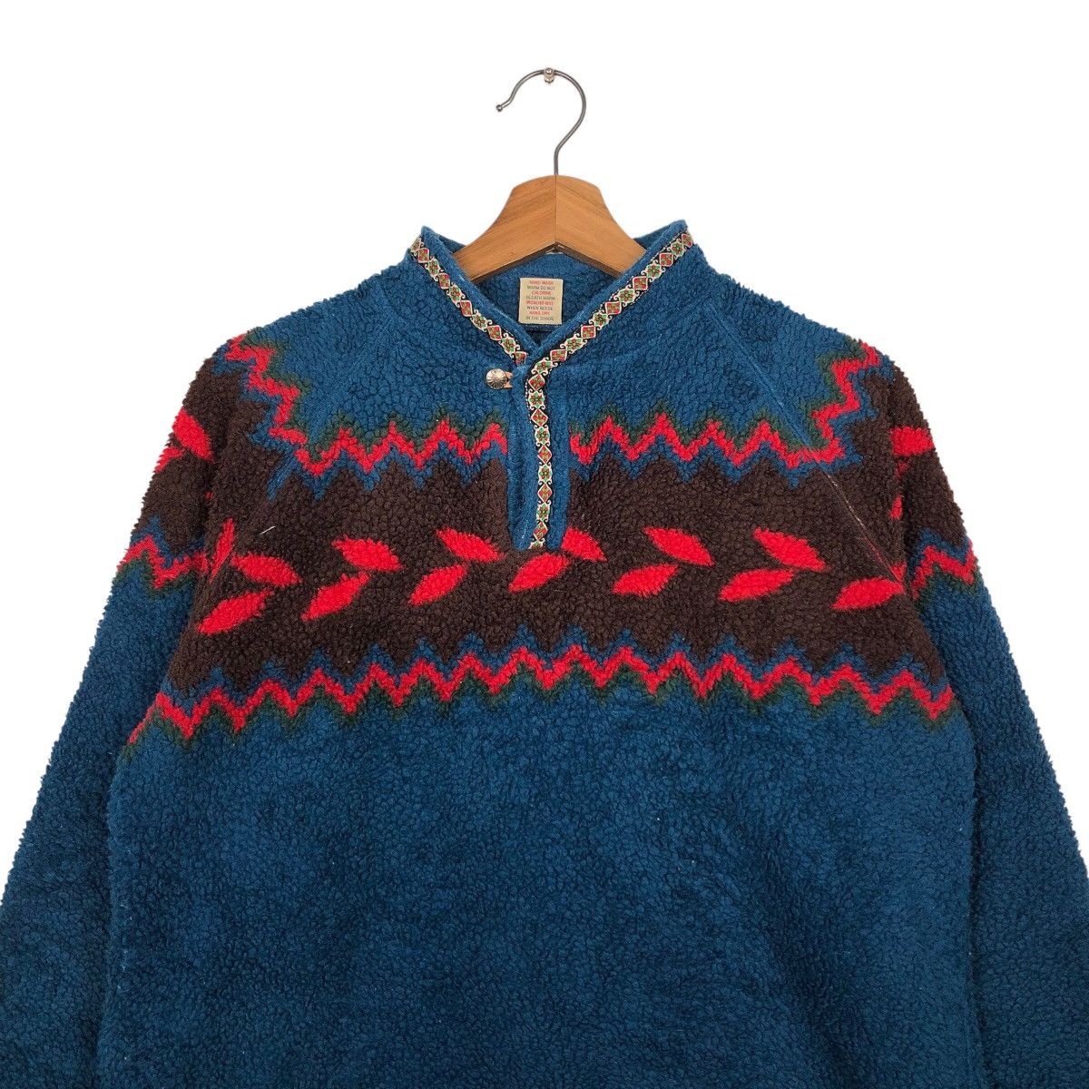 Japanese Brand 📌Vintage Half Zipper Fleece Jacket Blue Work Issey Miyake Size US L / EU 52-54 / 3 - 4 Thumbnail