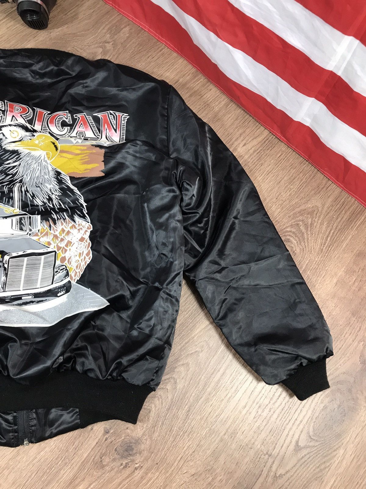 Vintage Vintage Bomber Jacket The American Truck and Eagle Size US XL / EU 56 / 4 - 8 Thumbnail