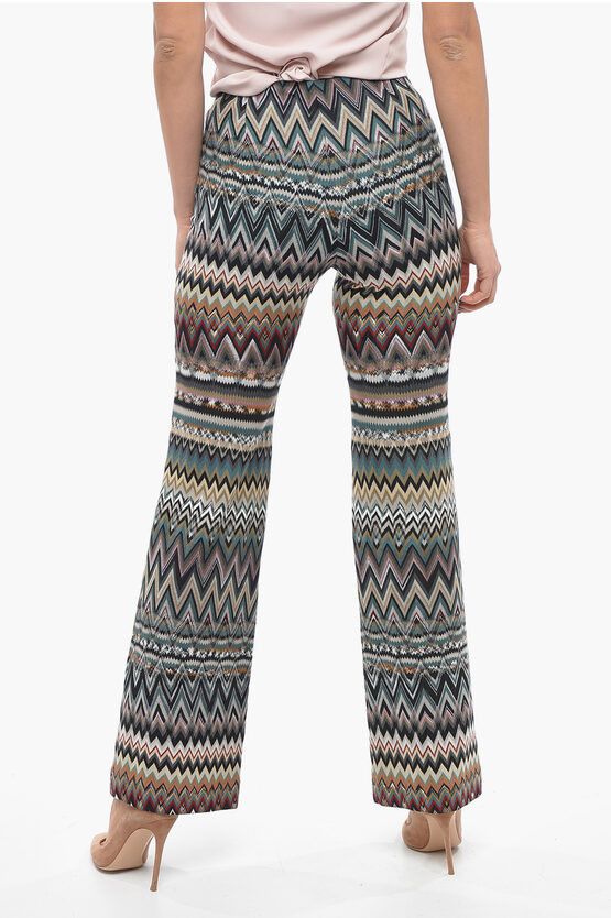 Missoni og1mm0724 Wool Blend Fit Pants in Multicolor Size 30" / US 8 / IT 44 - 2 Thumbnail