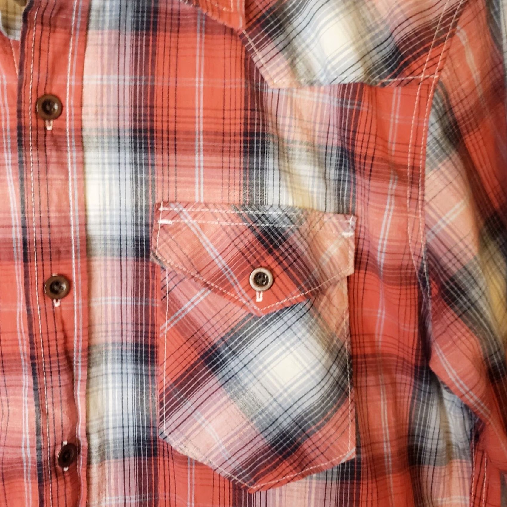 Wrangler Wrangler Western Look Shirt Men M Red Plaid Long Sleeve Pockets With Buttons Size US M / EU 48-50 / 2 - 4 Thumbnail