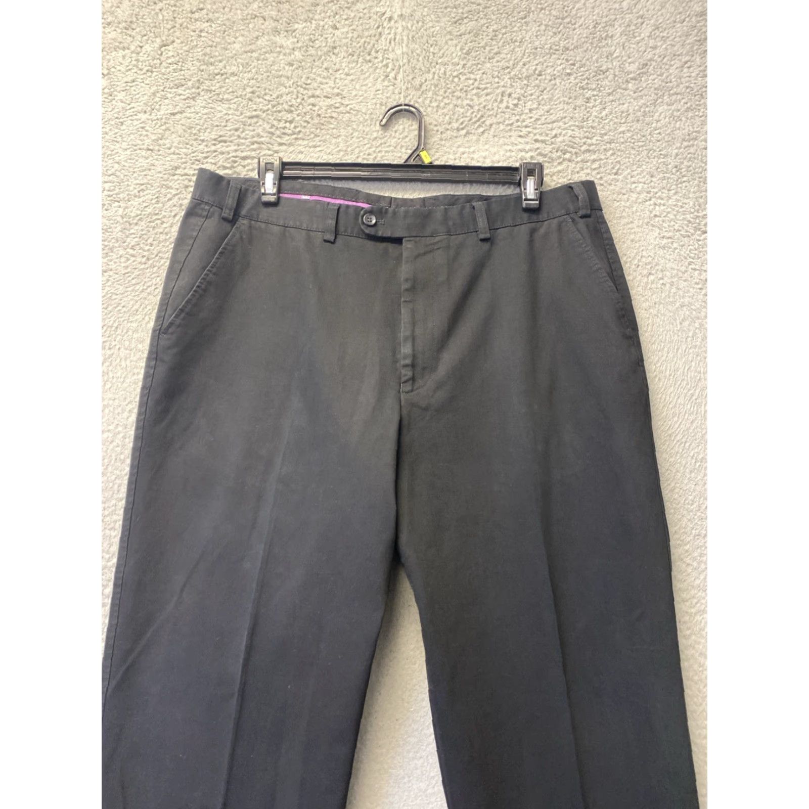 Vintage VINTAGE Hiltl The Ultimate Trouser ZE200 Pants Men 38 X 28 Black Cotton Blend Mid Rise Regular Straight Chino Mens Size US 38 / EU 54 - 2 Thumbnail
