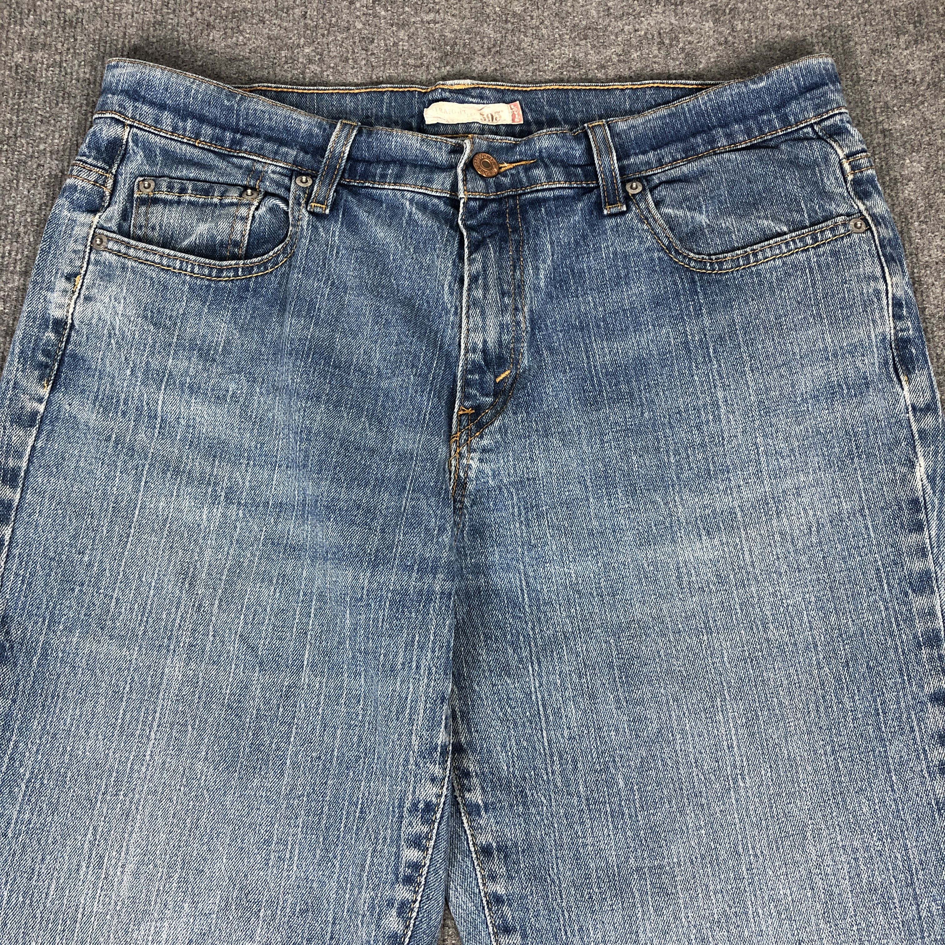 Levi's × Vintage Womens Vintage Levis 505 Straight Jeans L884W Size 34" / US 12 / IT 48 - 2 Thumbnail