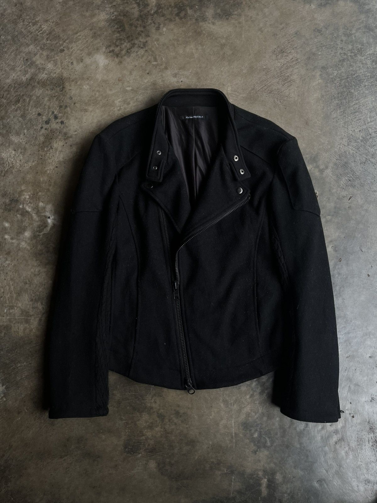 14th Addiction 2000s JAPANESE ASYMMETRICAL WOOL ZIP JACKET BIKERS VKEI PUNK Size US L / EU 52-54 / 3 - 7 Thumbnail