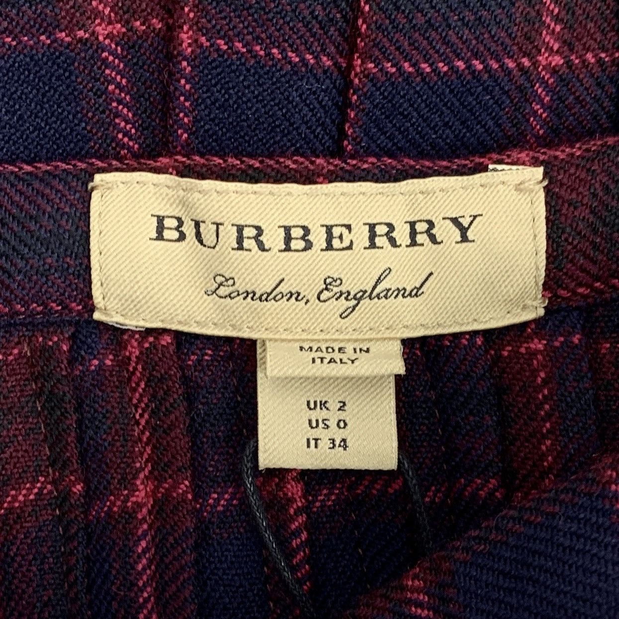 Burberry Burberry Check Wool Casual Pleated Long Skirt K26WX Size 24" / US 00 / IT 34 - 6 Thumbnail