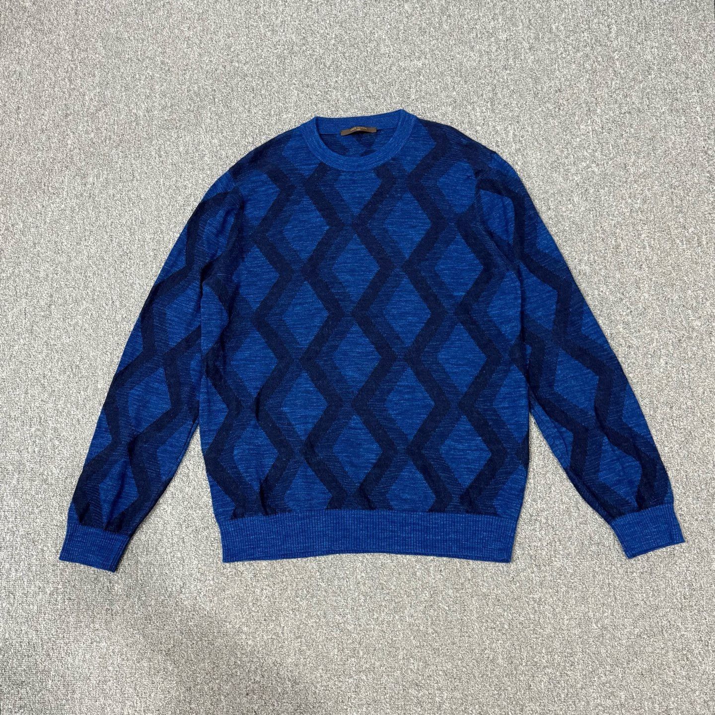 Louis Vuitton Louis Vuitton Blue Wool Plaid Long-Sleeve XL Size US XL / EU 56 / 4 - 1 Thumbnail